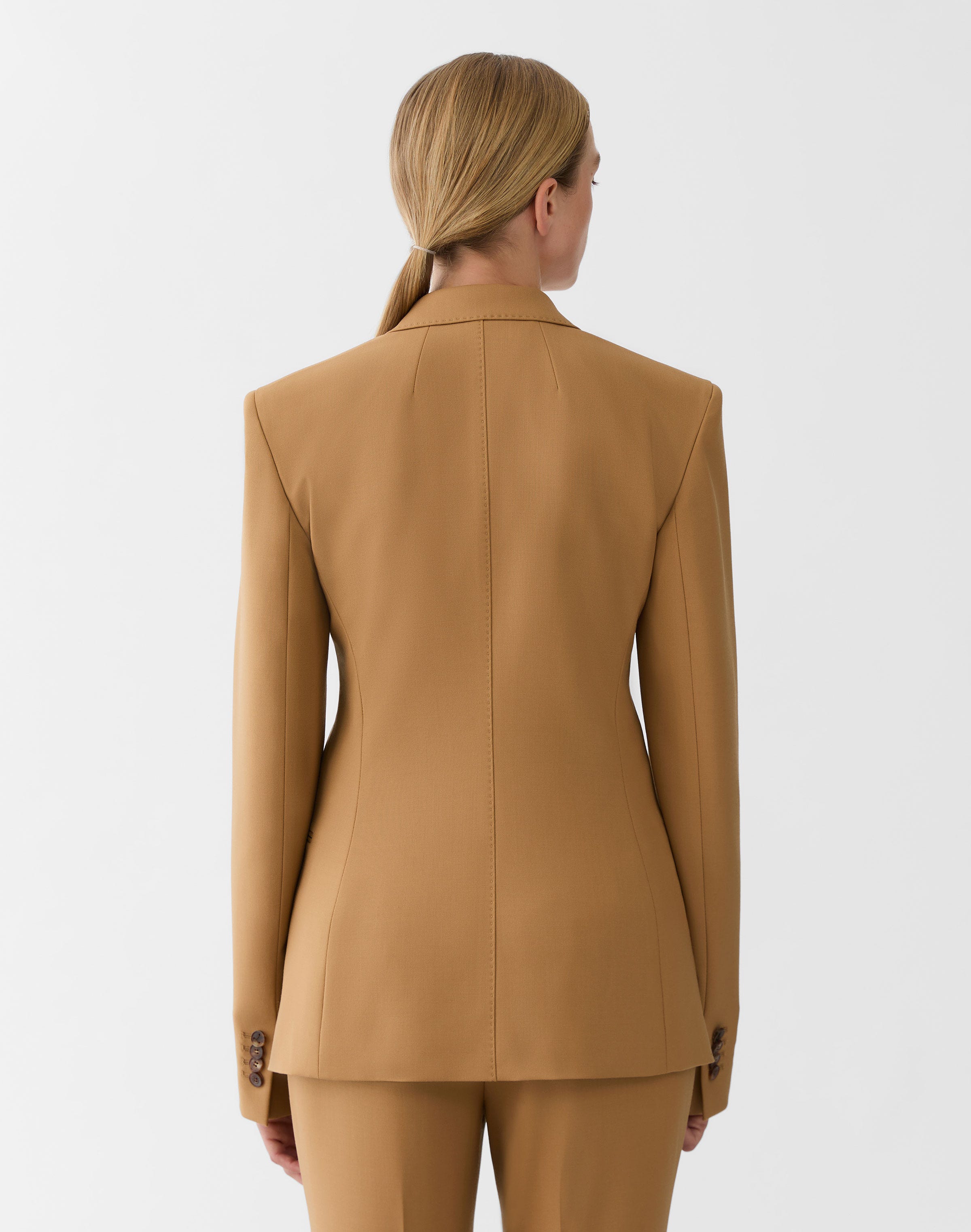 Responsible Stretch Wool Single Button Blazer