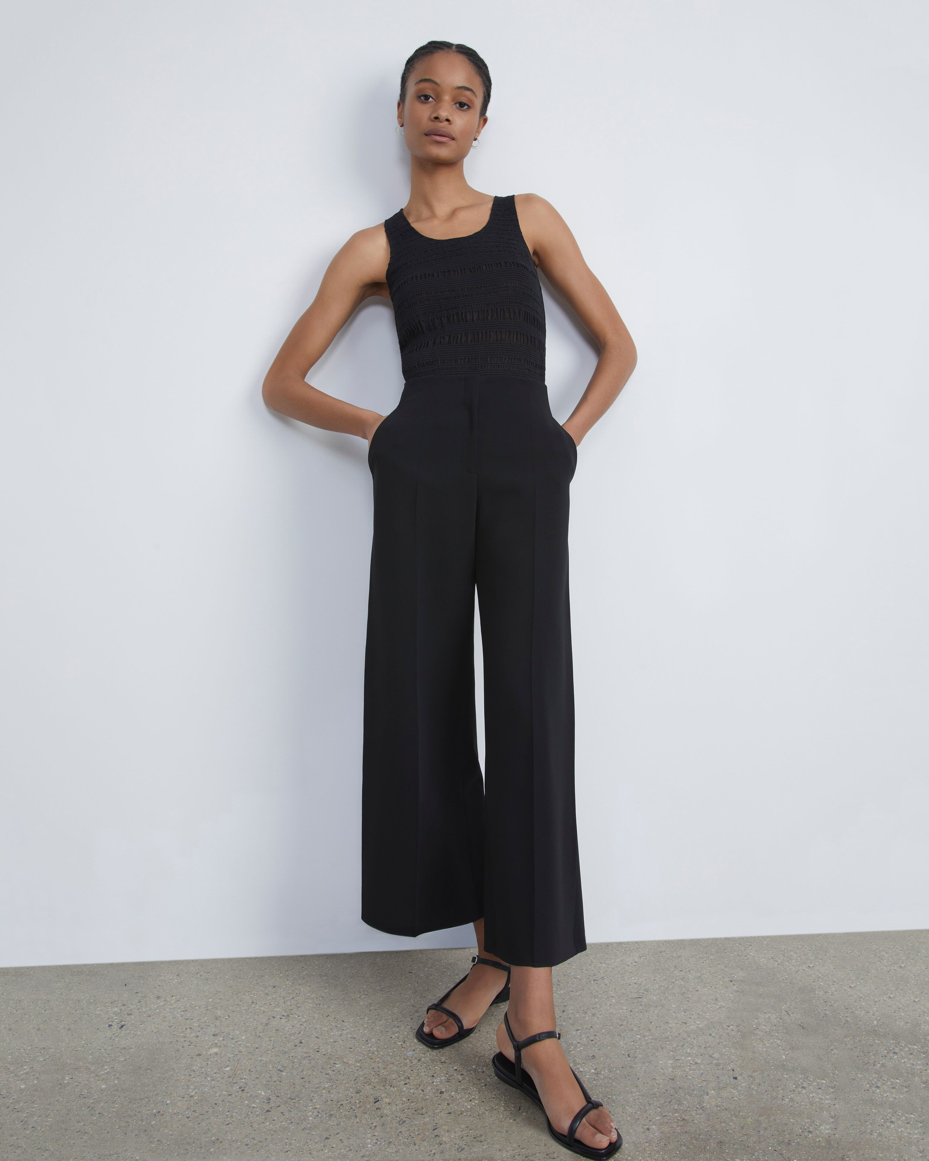 Finesse Crepe Franklin Wide Leg Ankle Pant