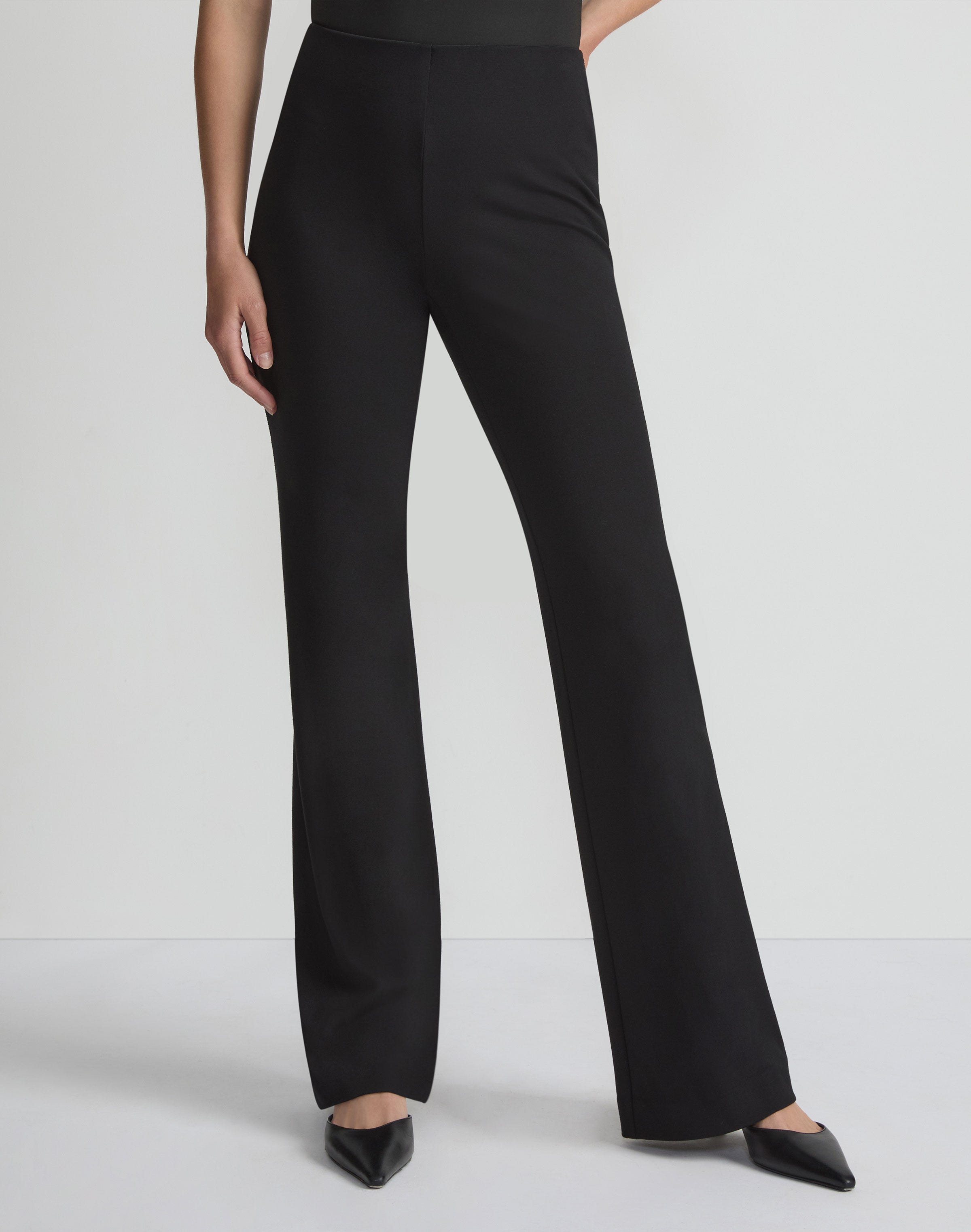 Plus-Size Regenerated Punto Milano Gates Flared Pant