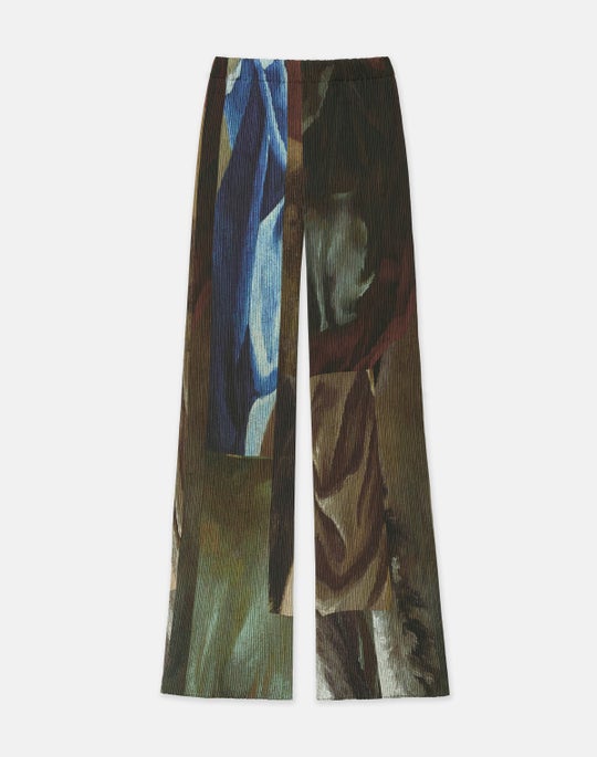 L148 X Save Venice Print Recycled Satin Plissé Parkside Pant
