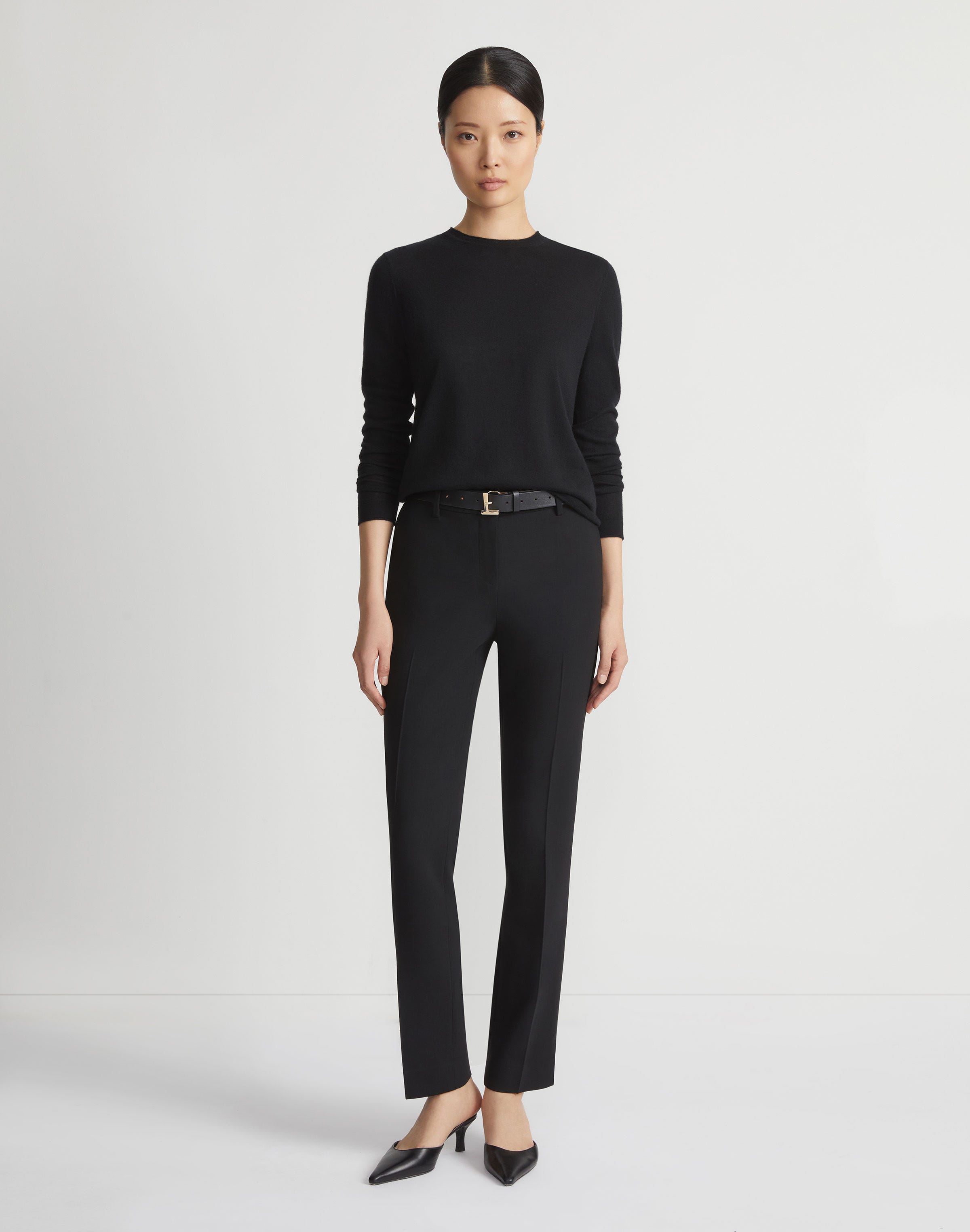 Responsible Wool Double Face Manhattan Cigarette Pant