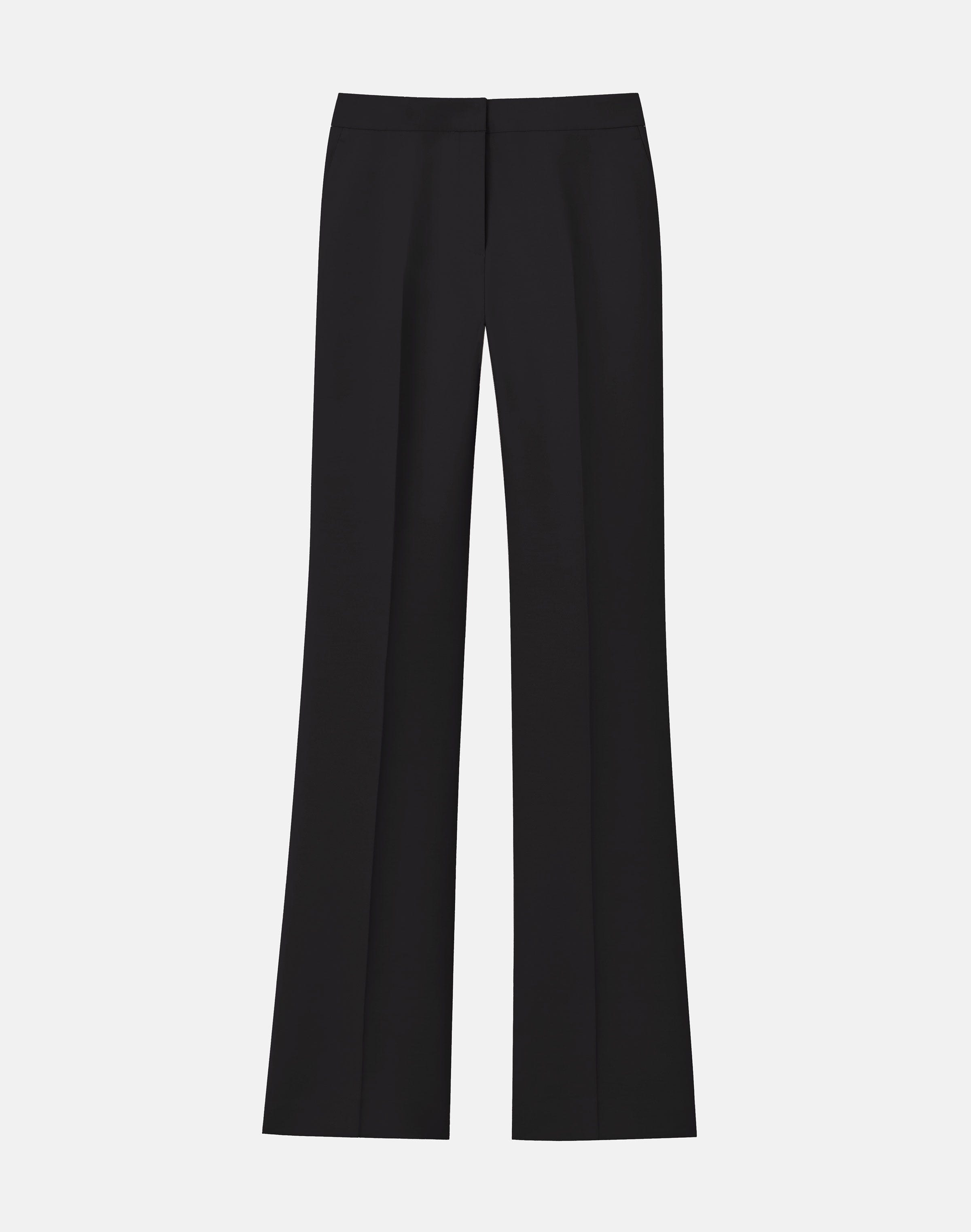 Wool-Silk Crepe Saint Marks Flare Pant