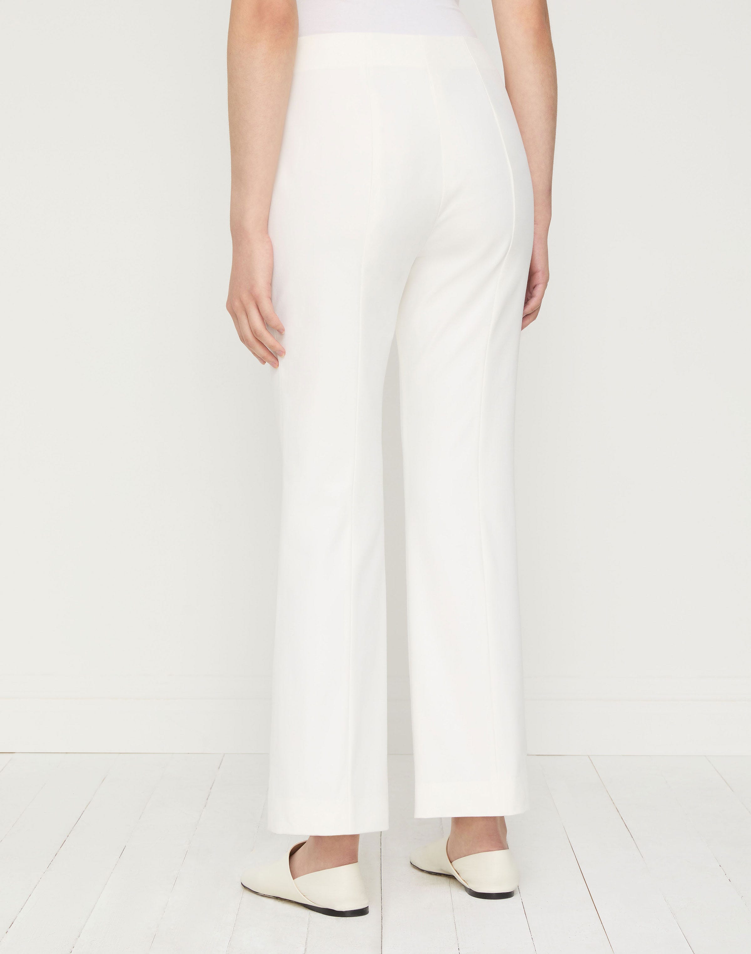 Plus-Size Techno Stretch Twill Vesey Flared Ankle Pant  