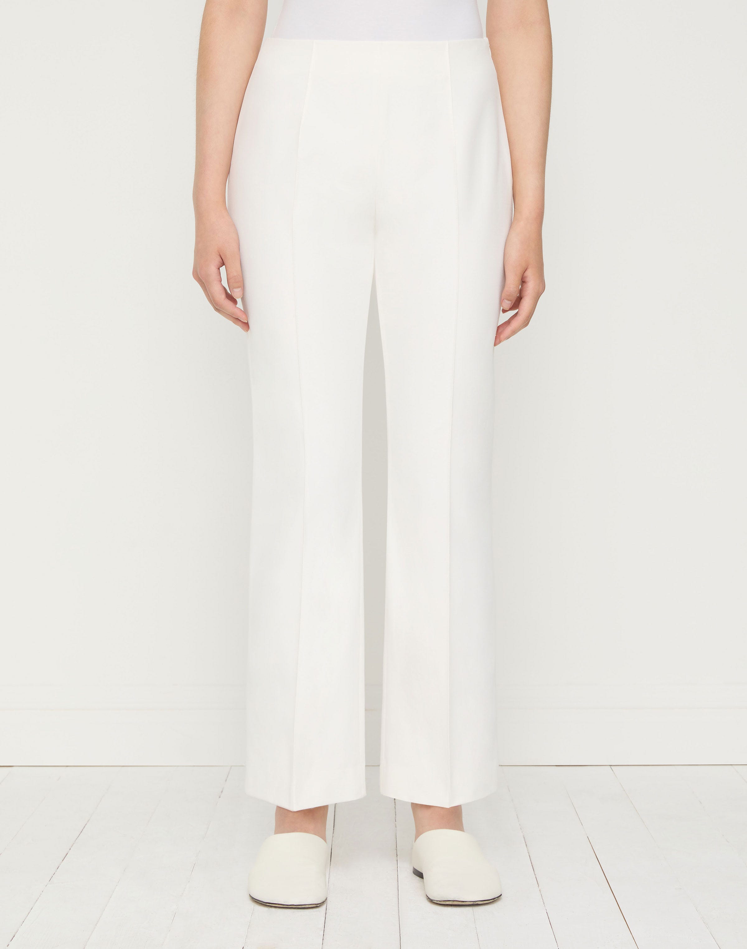 Plus-Size Techno Stretch Twill Vesey Flared Ankle Pant  
