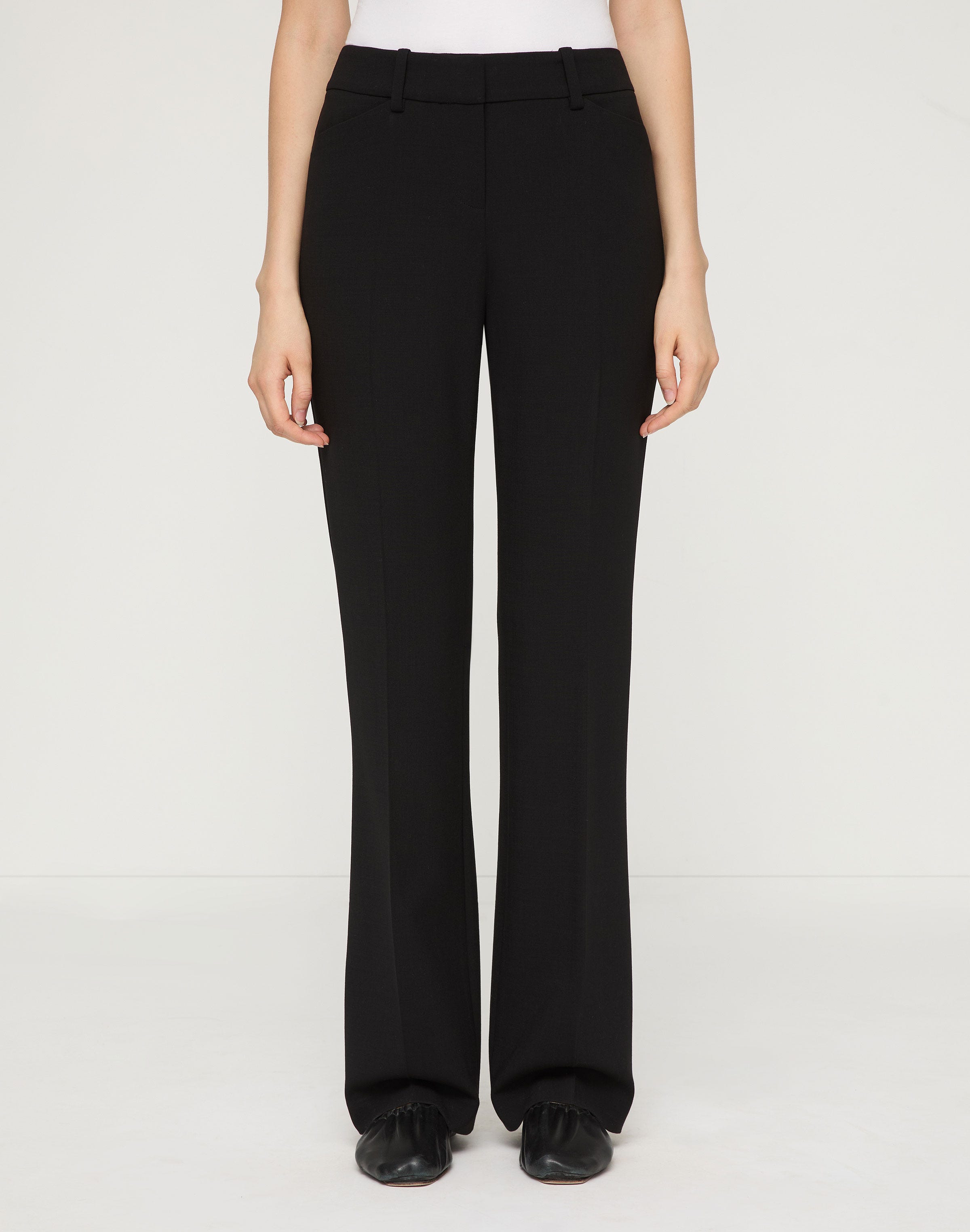 Responsible Wool Double Face Reade Straight Leg Pant
