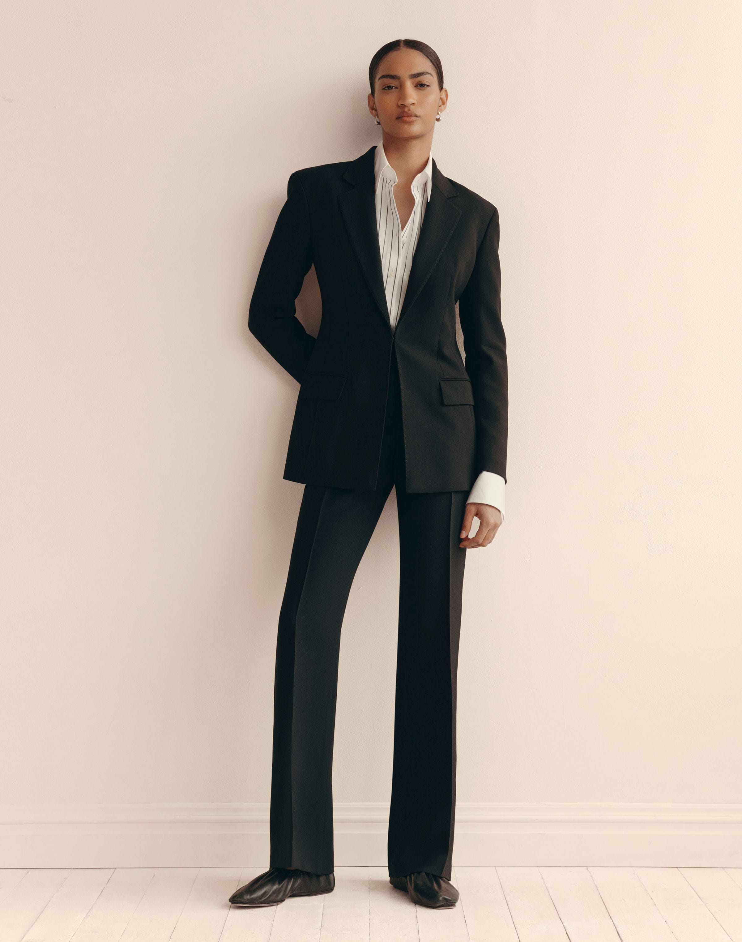 Responsible Wool Double Face Reade Straight Leg Pant