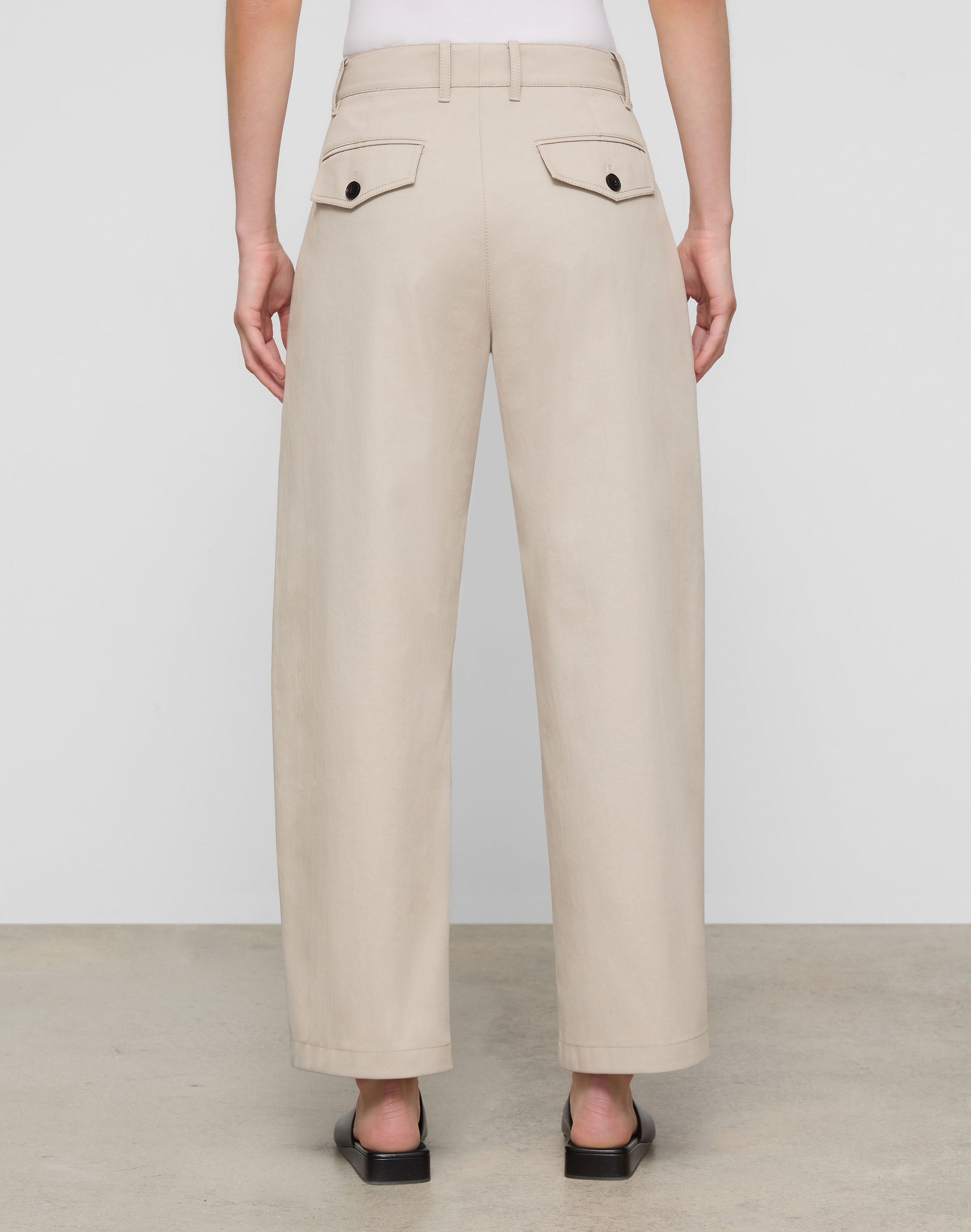Cotton-Viscose Twill Chrystie Barrel Leg Chino