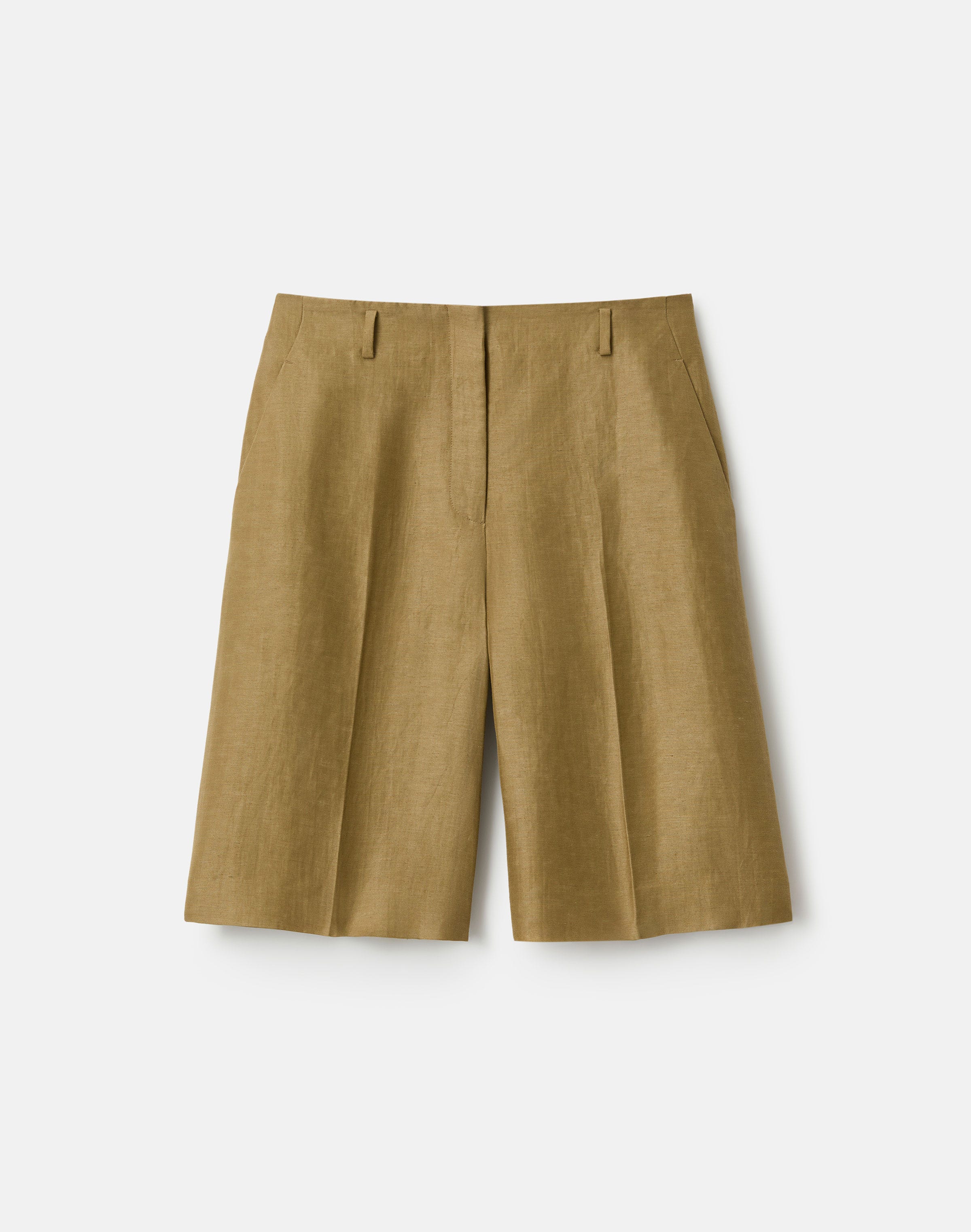Linen-Viscose Clark Wide Leg Short