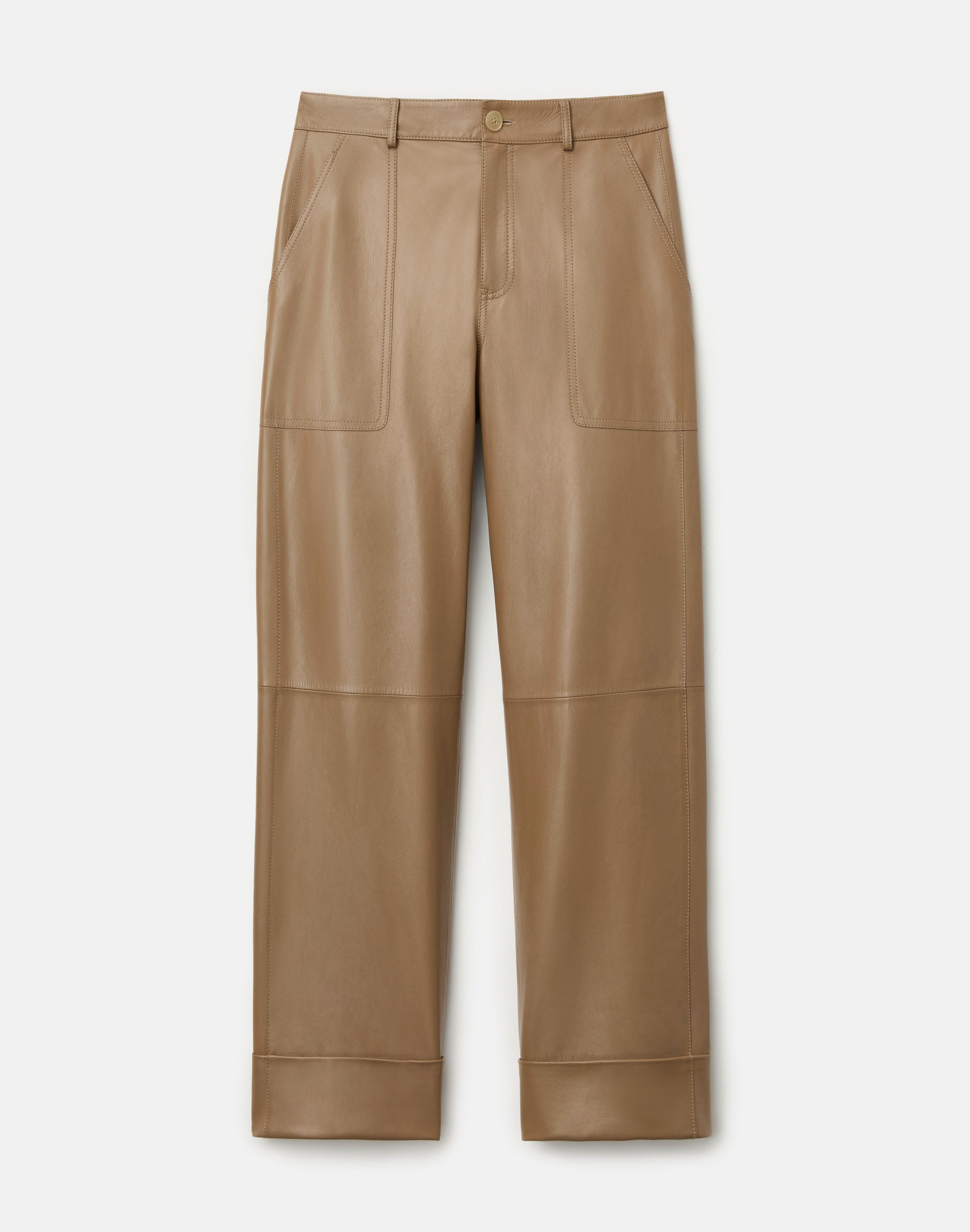 Nappa Leather Highline Straight Ankle Pant