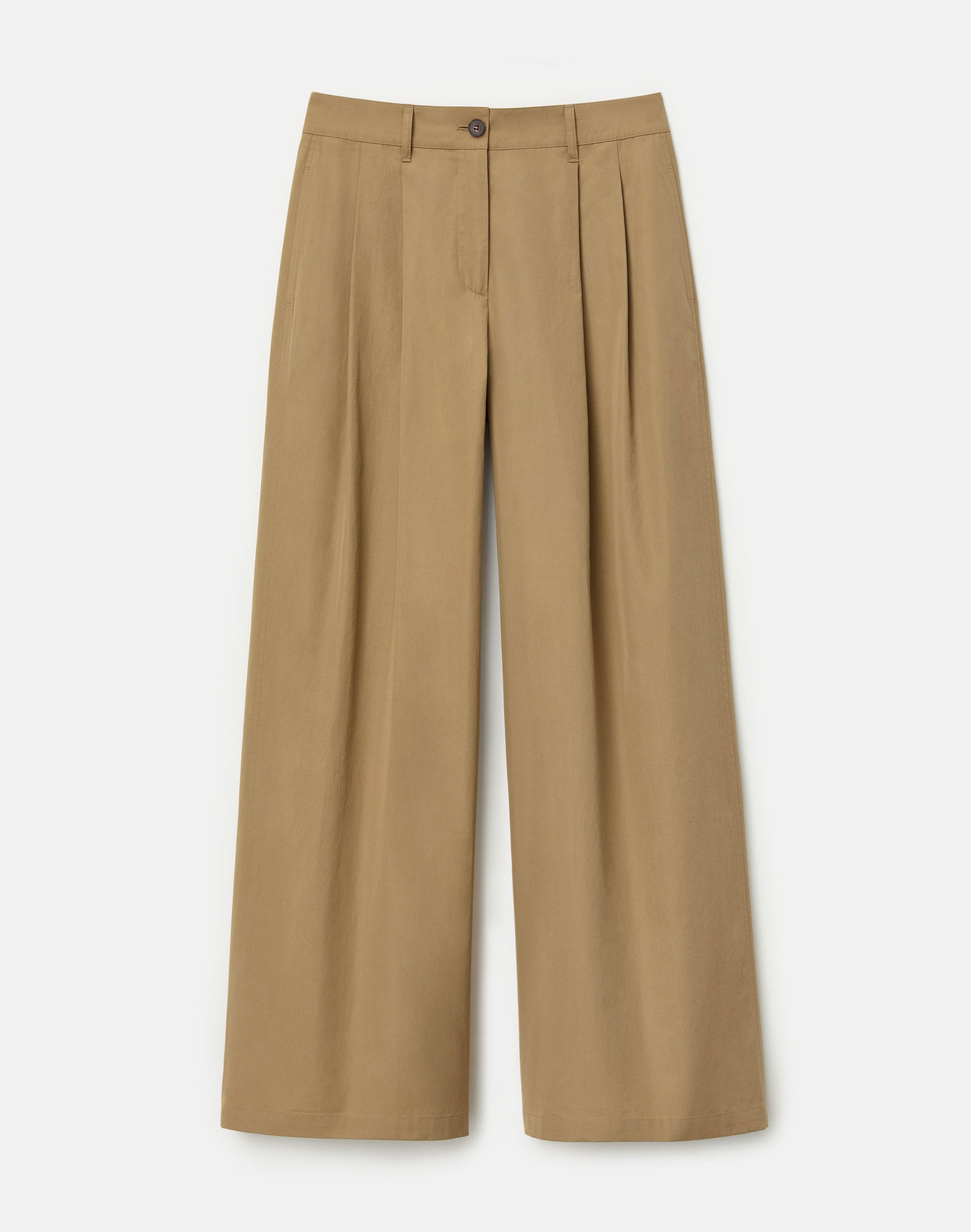 Organic Cotton Poplin Park Wide Leg Ankle Pant