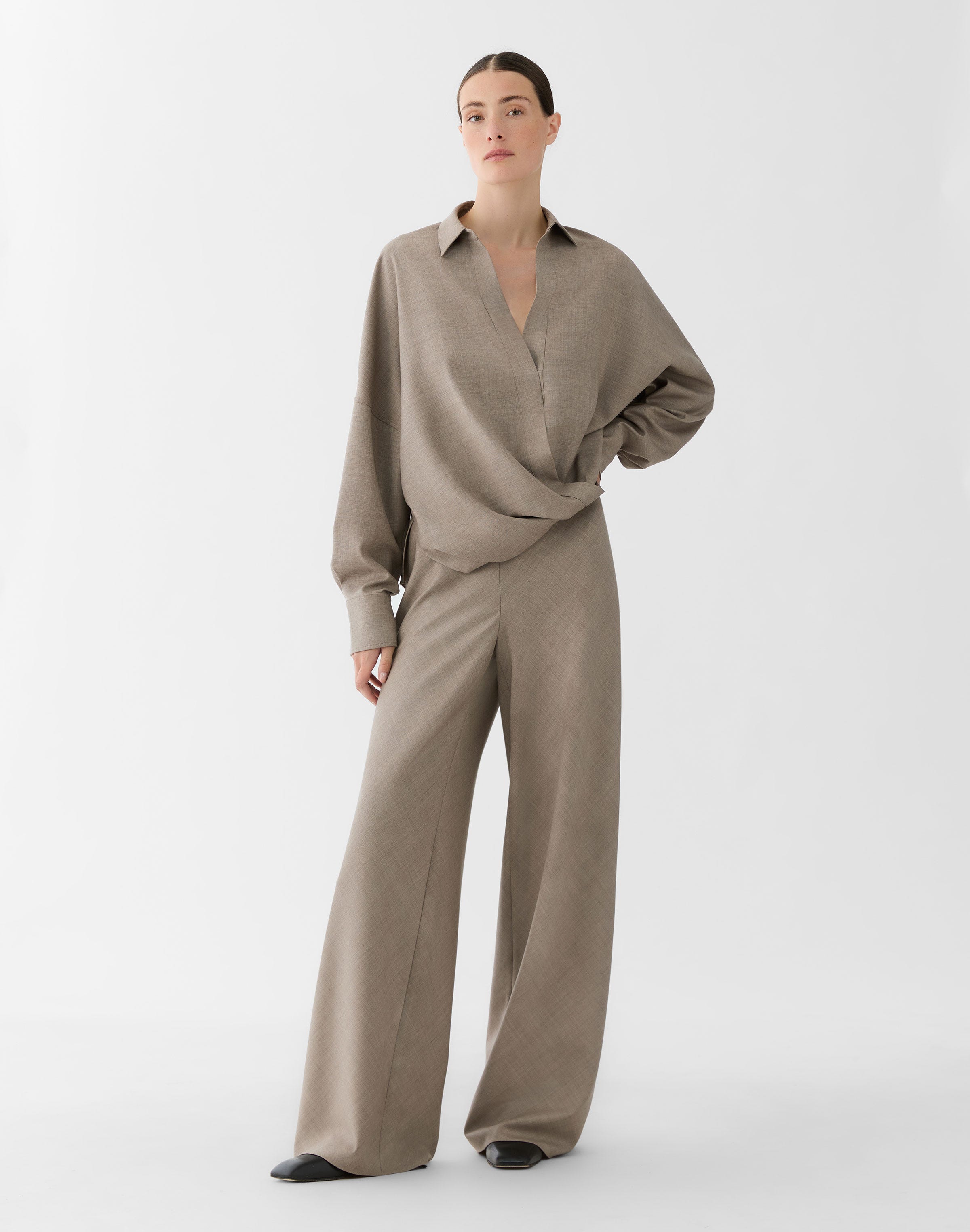 Fluid Wool Waverly Wide Leg Pant