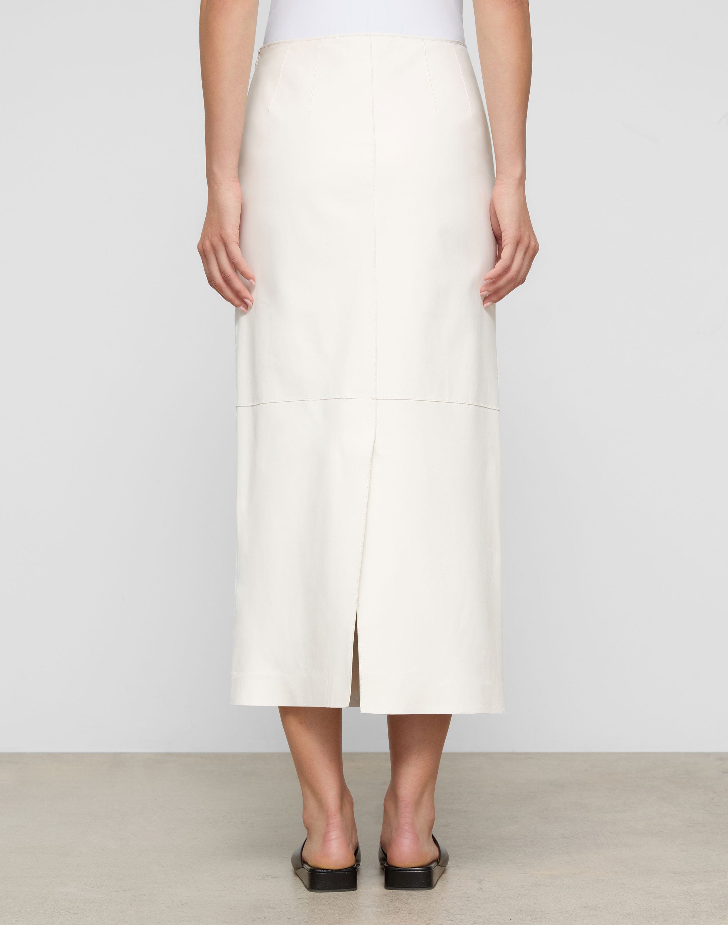 Glove Leather Midi Pencil Skirt