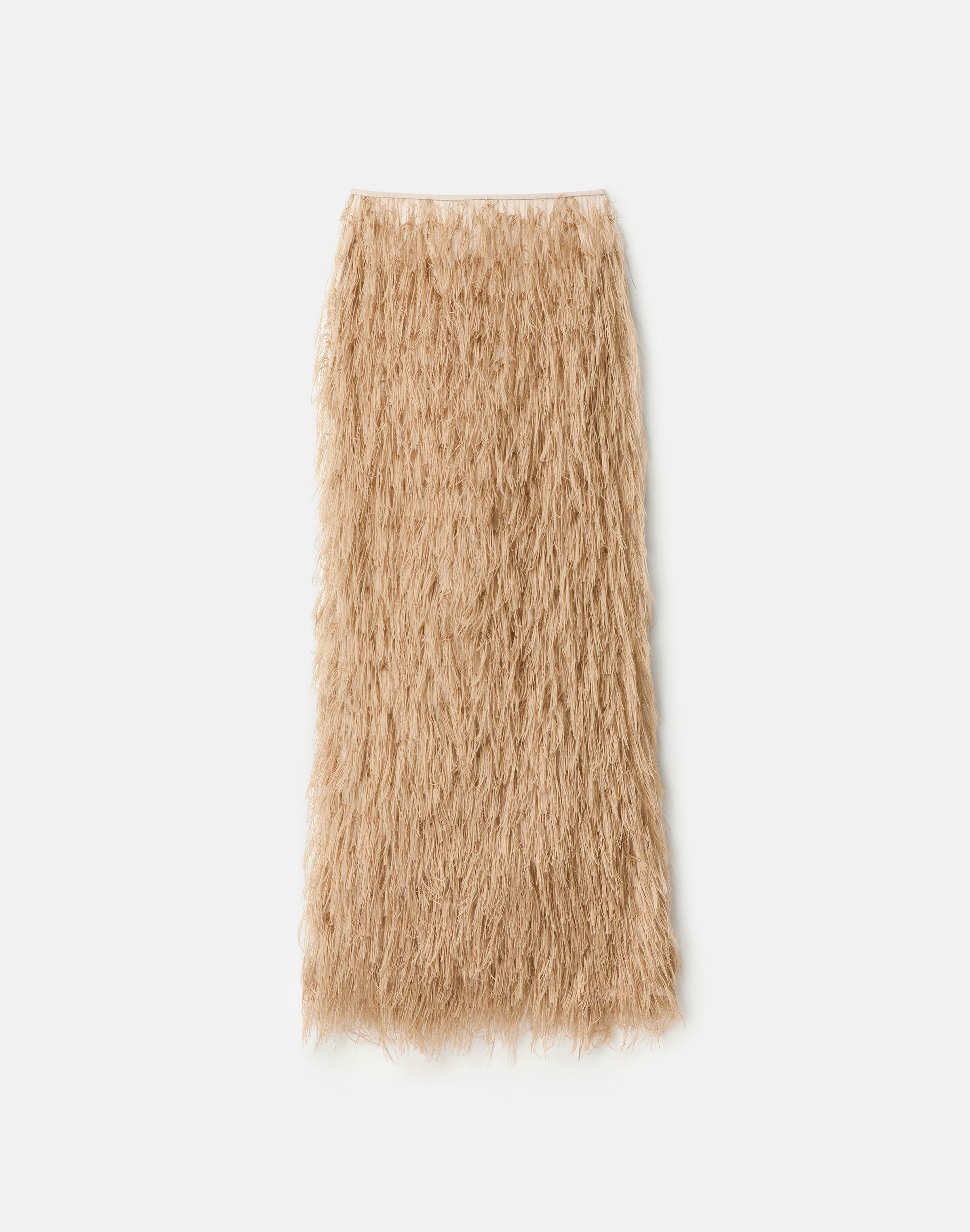 Fringe Fil Coupé Maxi Pencil Skirt