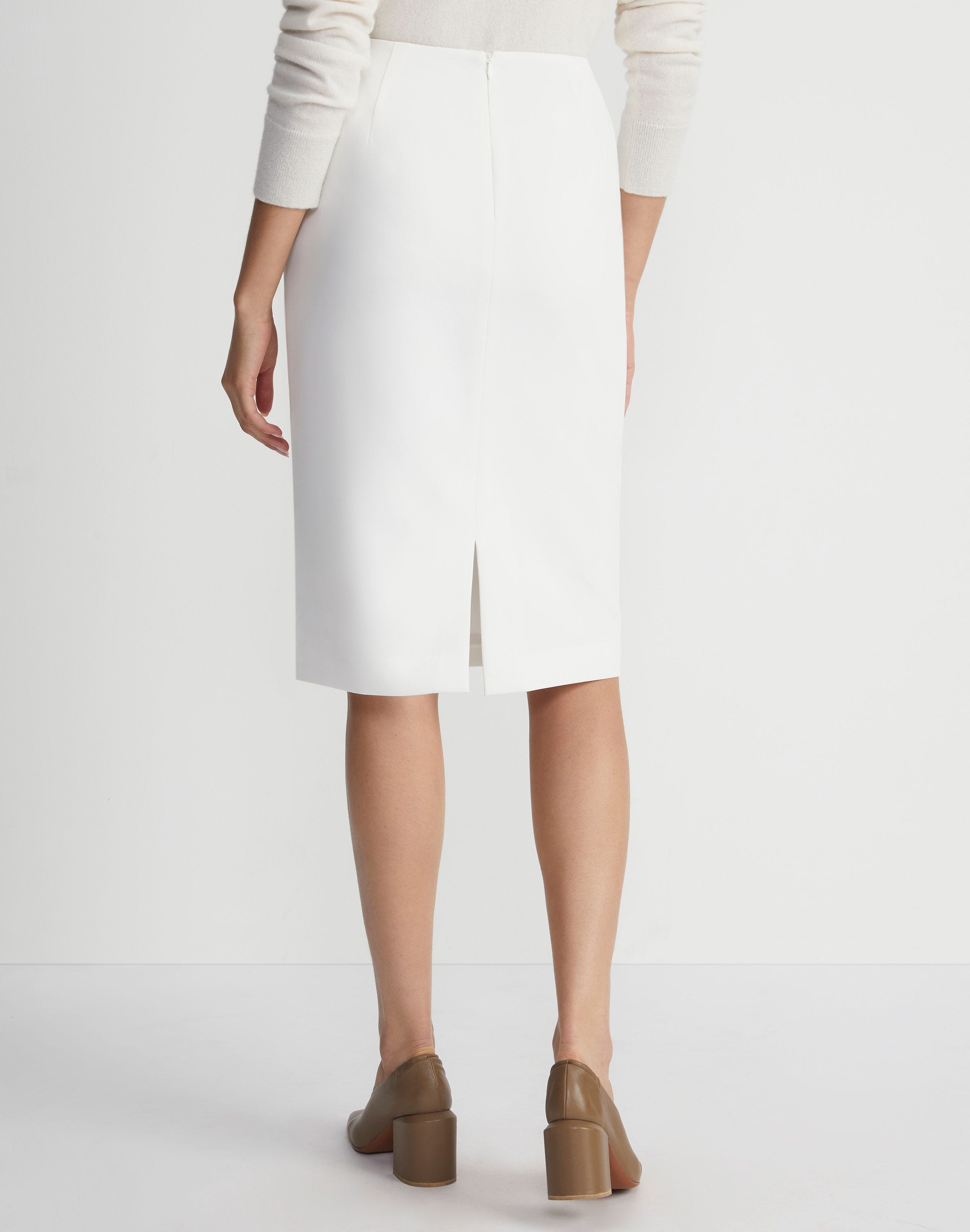 Petite Finesse Crepe Pencil Skirt