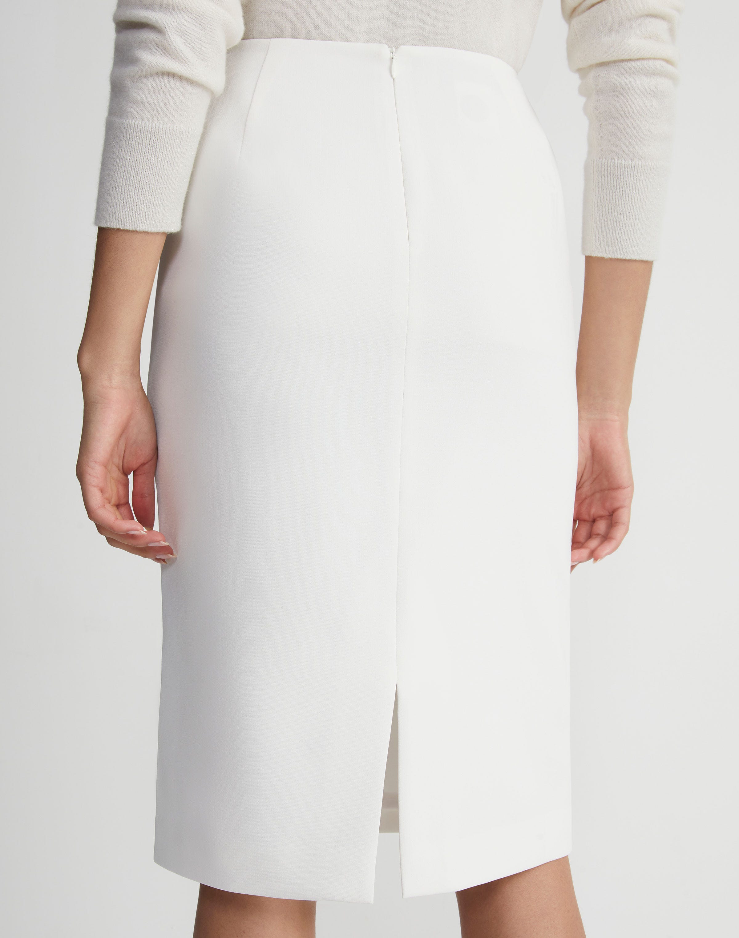 Petite Finesse Crepe Pencil Skirt
