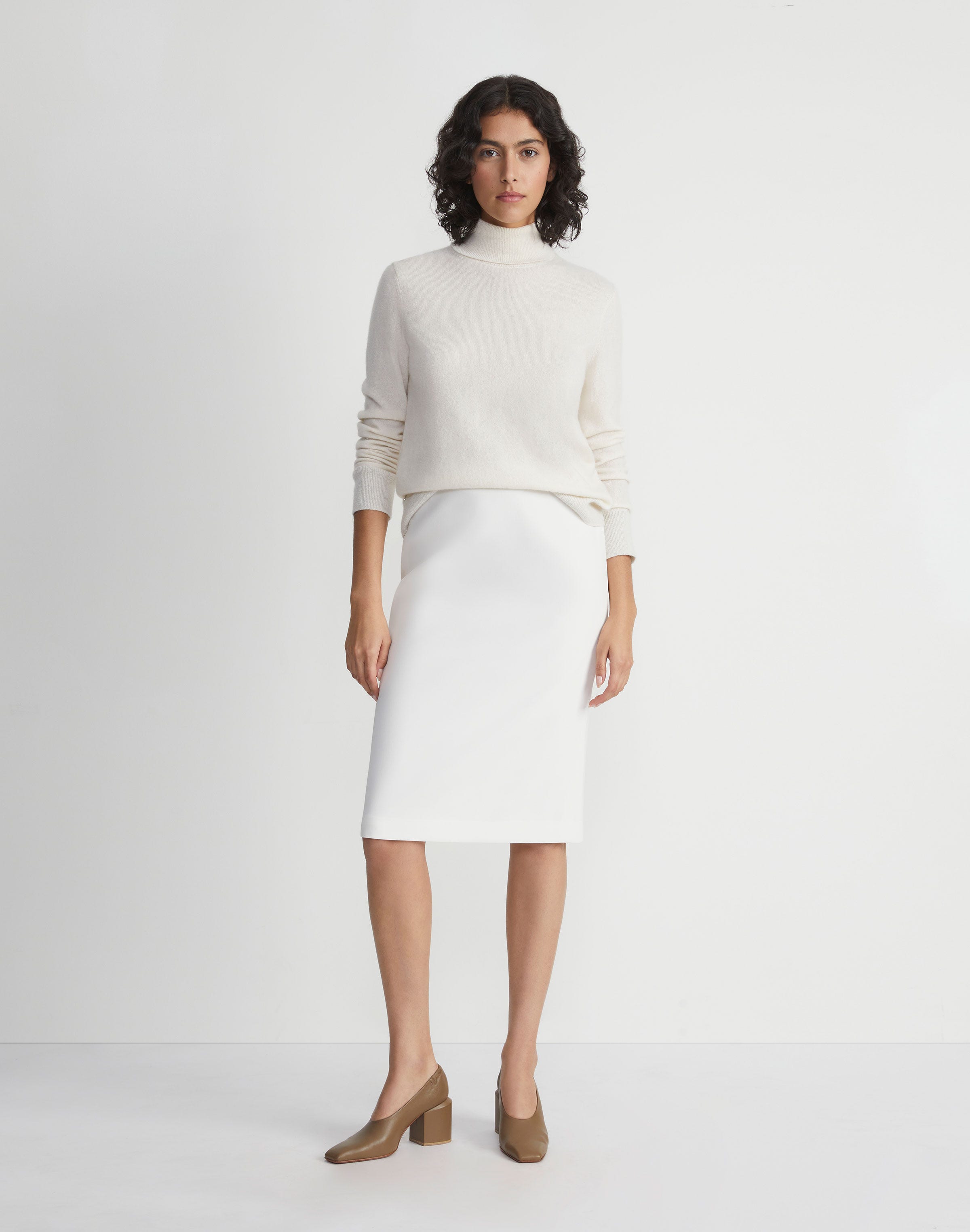 Petite Finesse Crepe Pencil Skirt