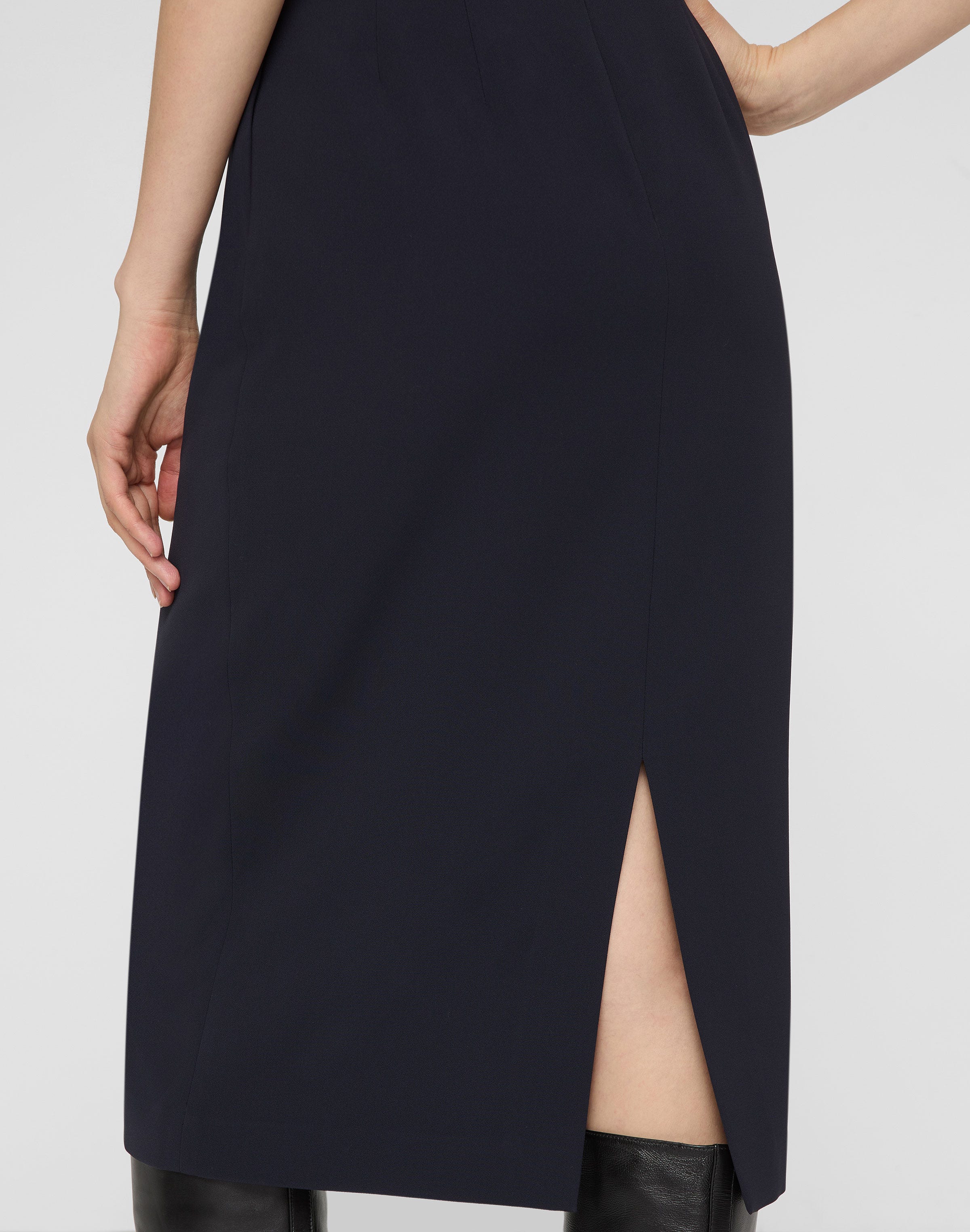 Responsible Finesse Crepe High Waisted Pencil Skirt