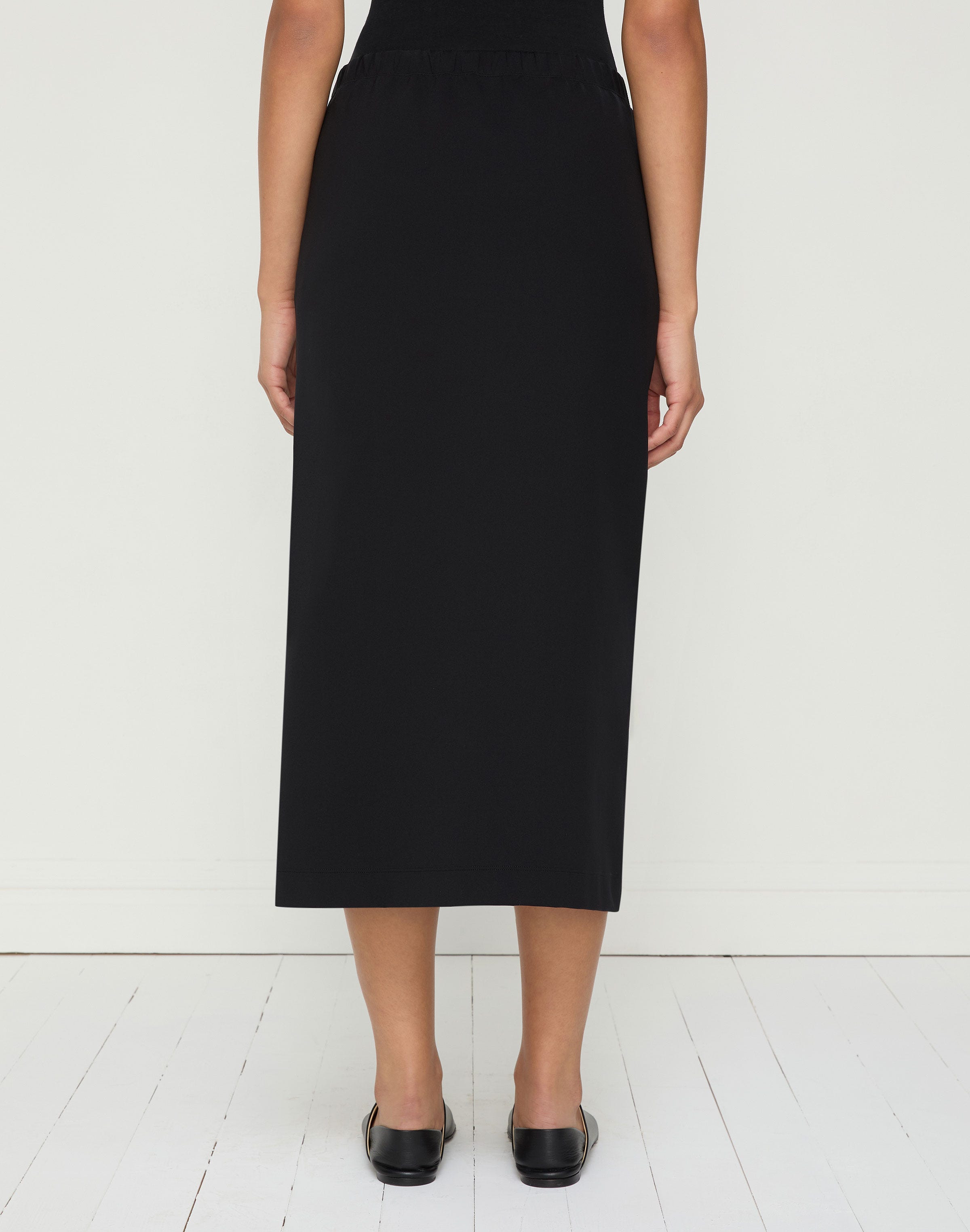 Scuba Straight Midi Skirt