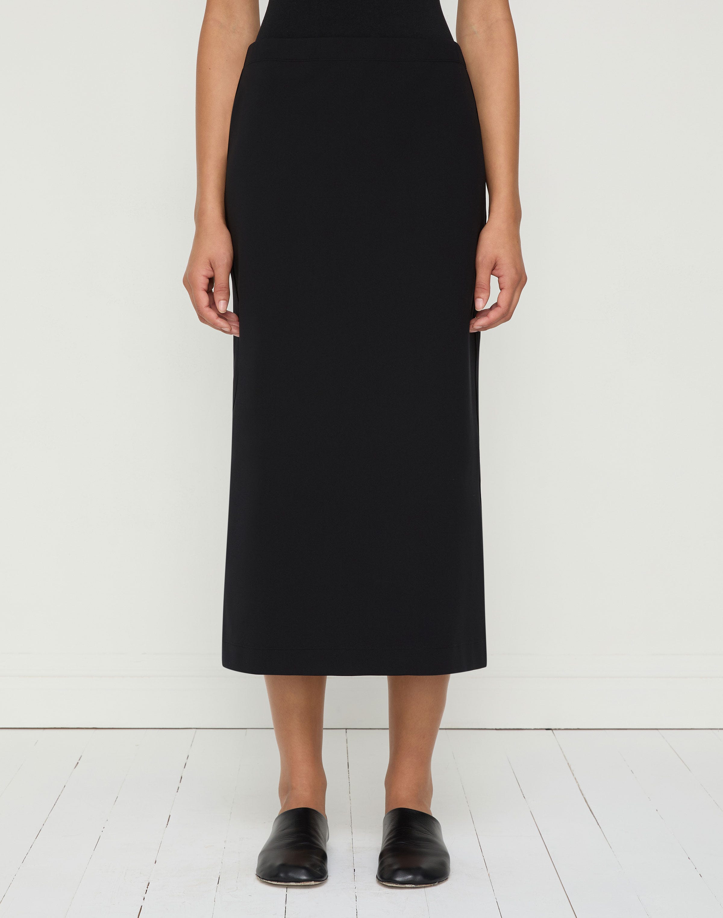 Scuba Straight Midi Skirt