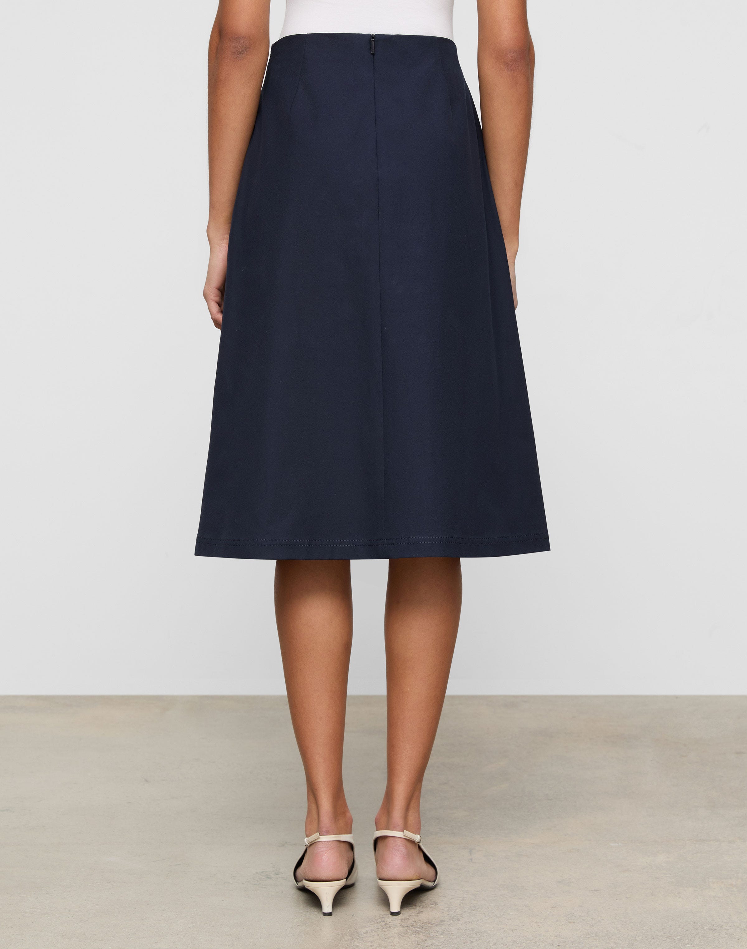 Techno Stretch Twill A-Line Skirt
