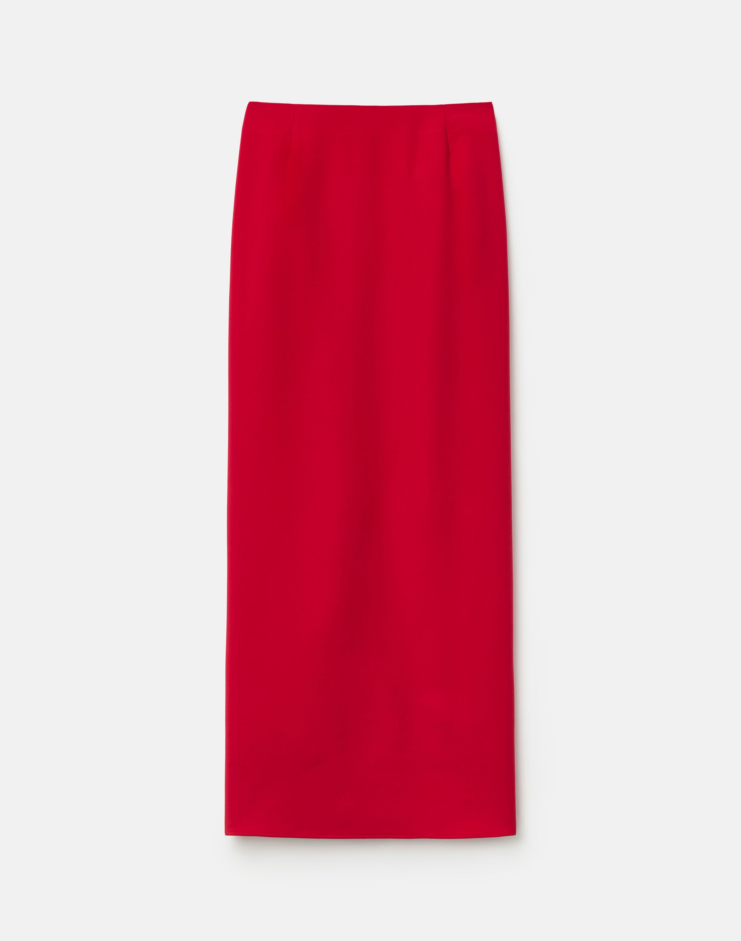 Viscose-Silk Cady Maxi Column Skirt
