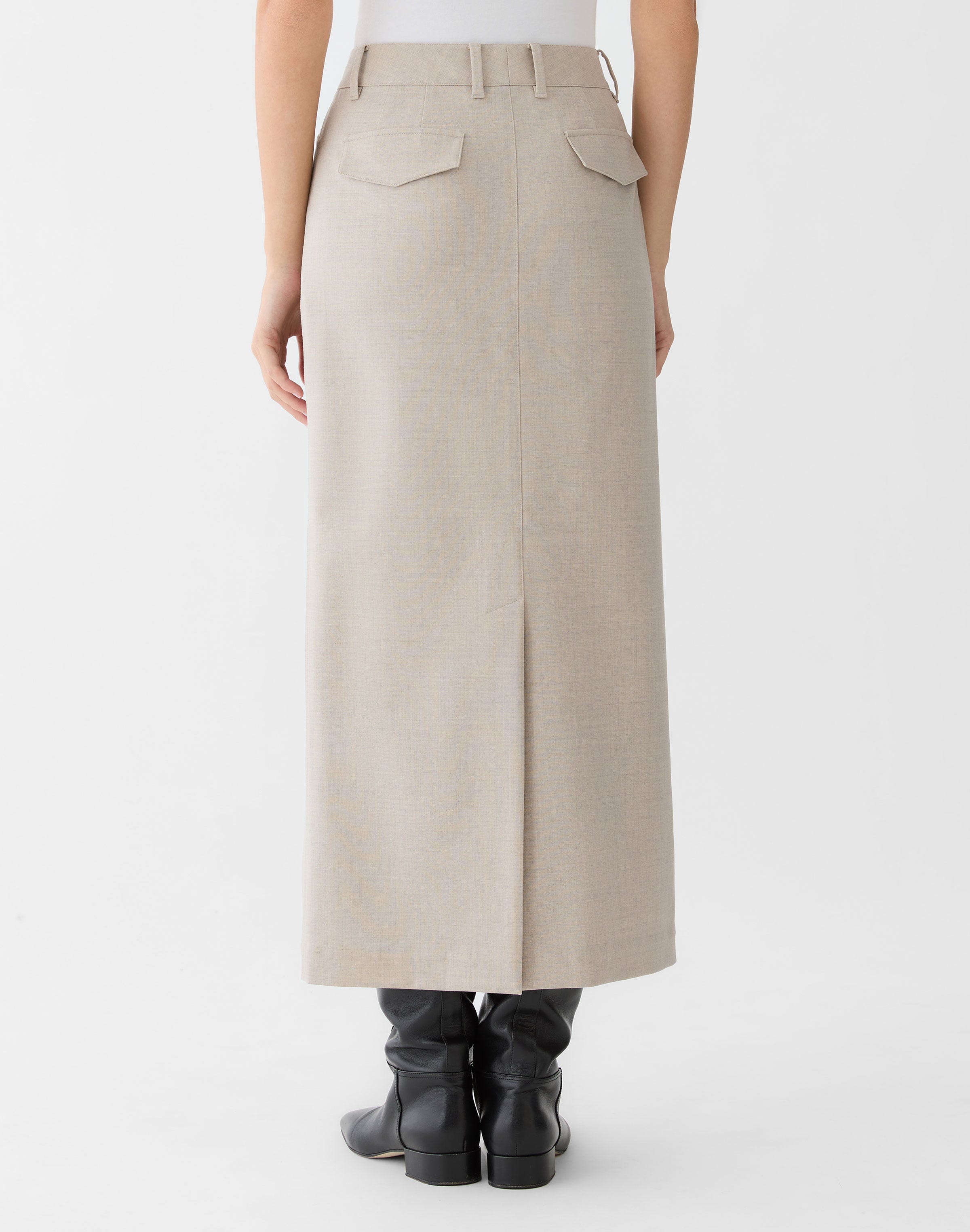 Responsible Stretch Wool Trouser Skirt