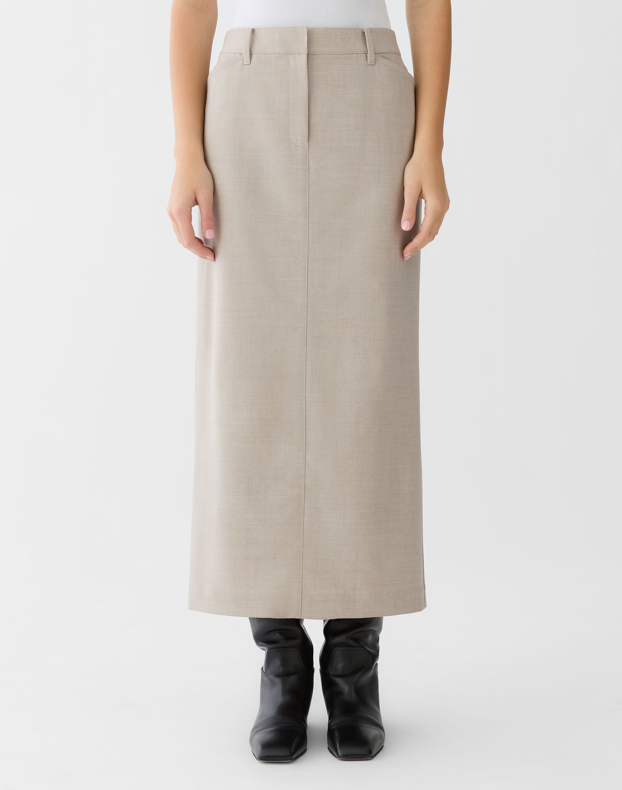 Responsible Stretch Wool Trouser Skirt