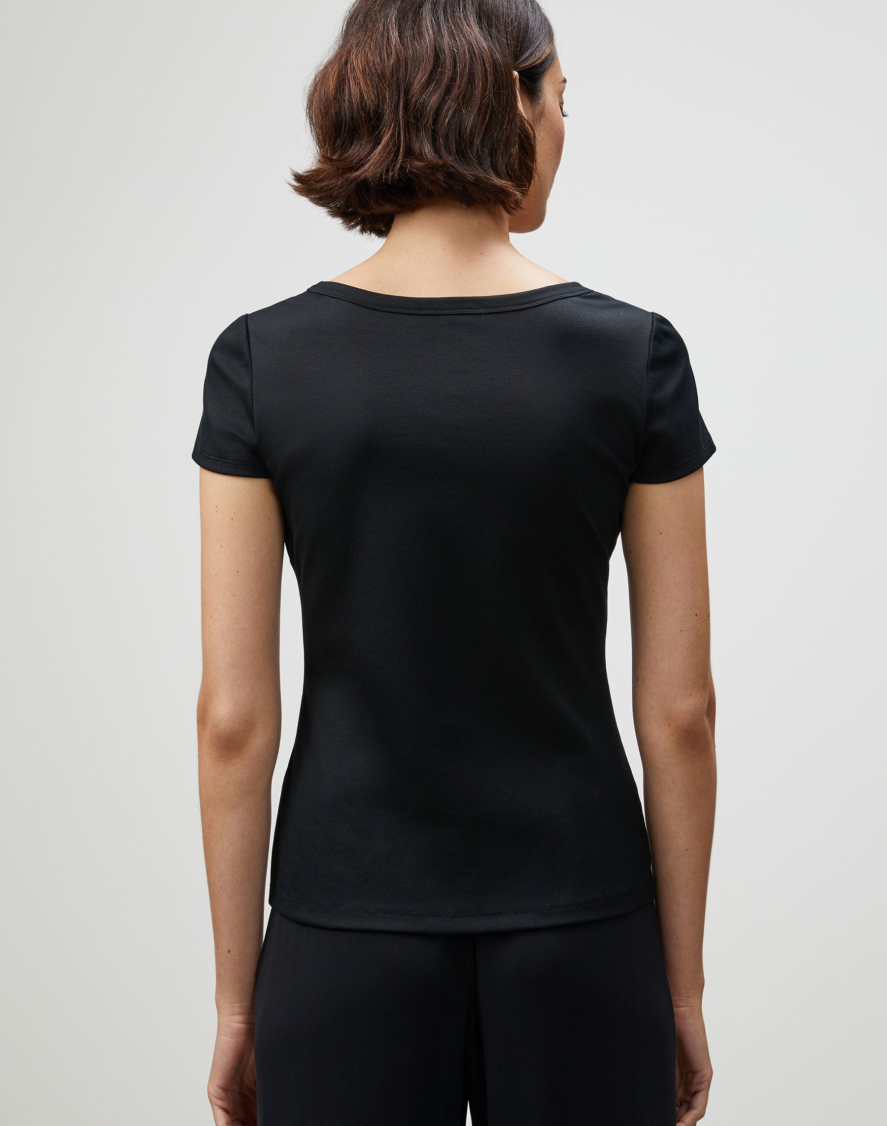 Petite Cotton Rib Scoop Neck T-Shirt