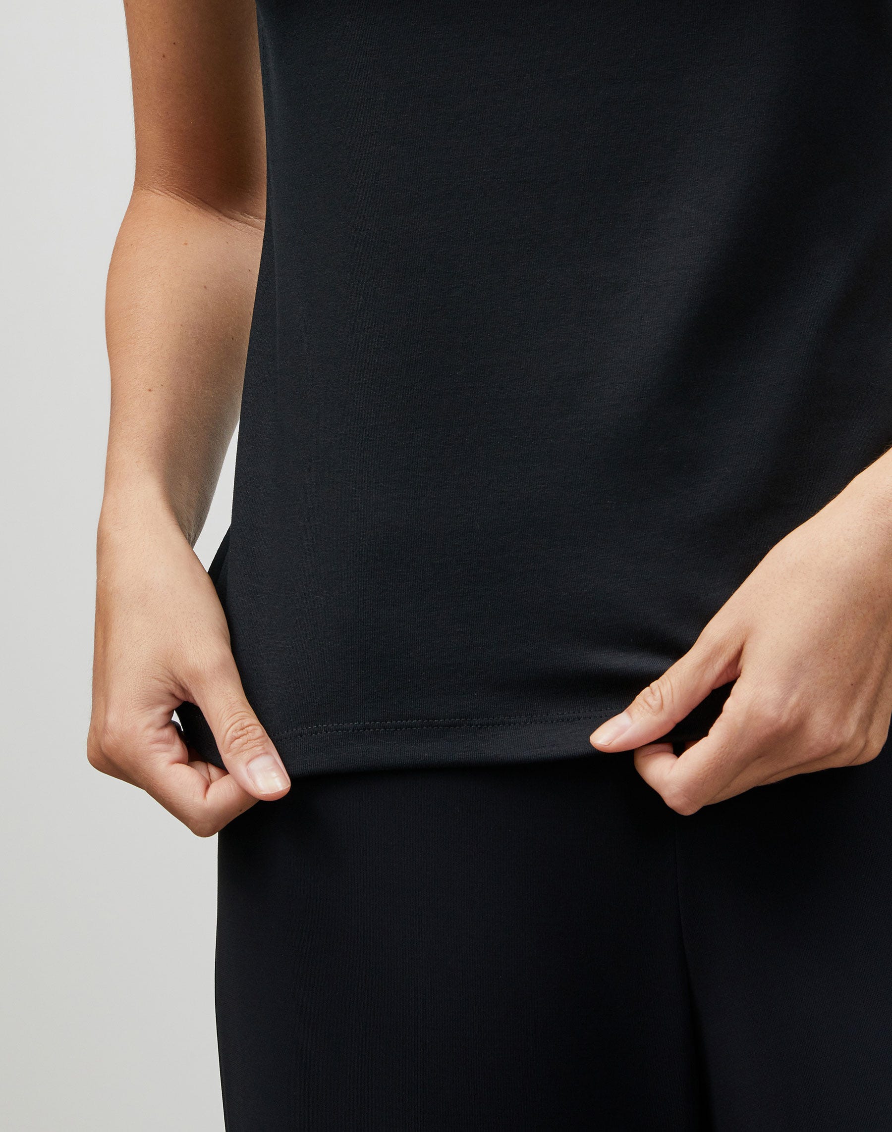 Petite Cotton Rib Scoop Neck T-Shirt