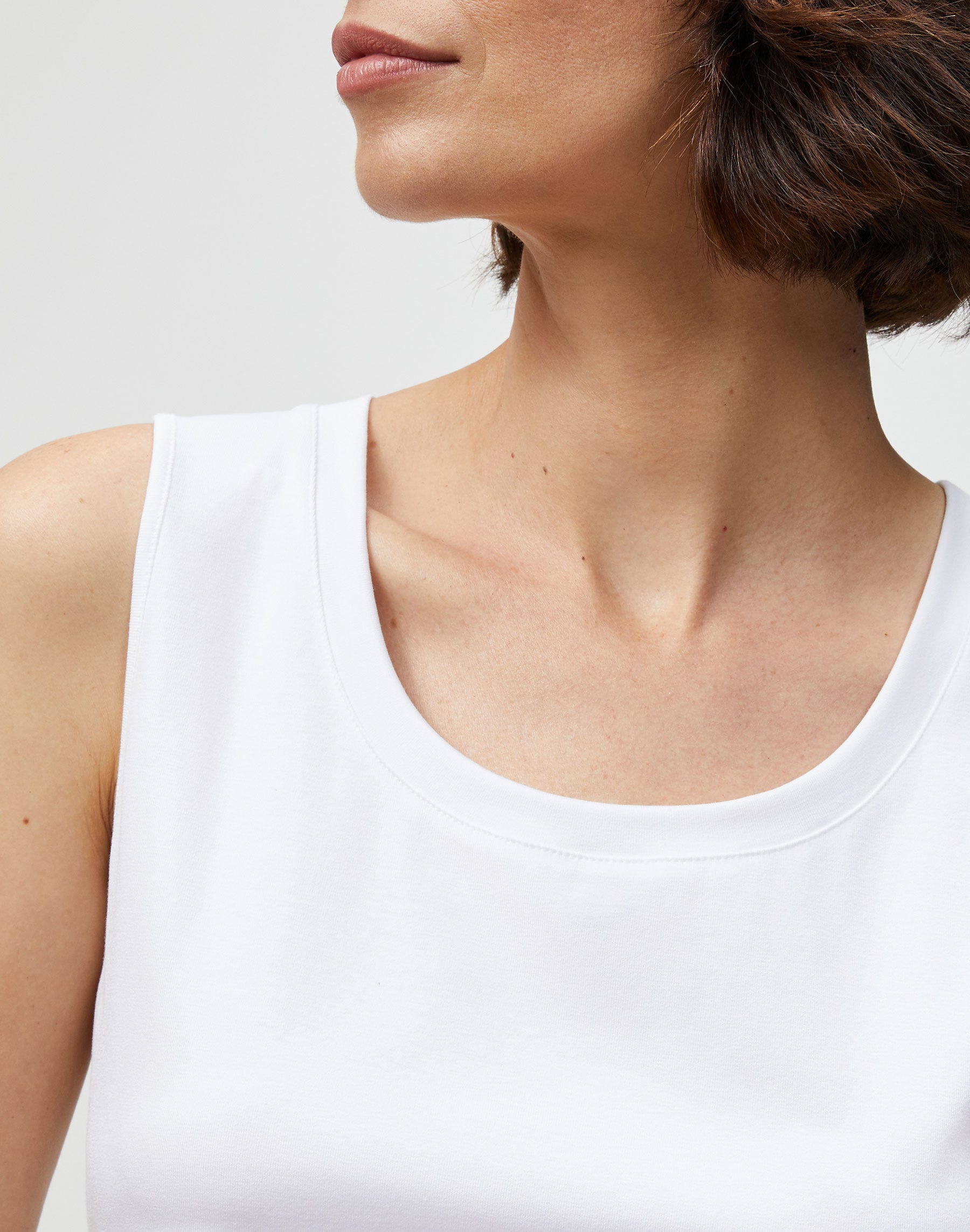 Plus-Size Cotton Rib Scoop Neck Tank