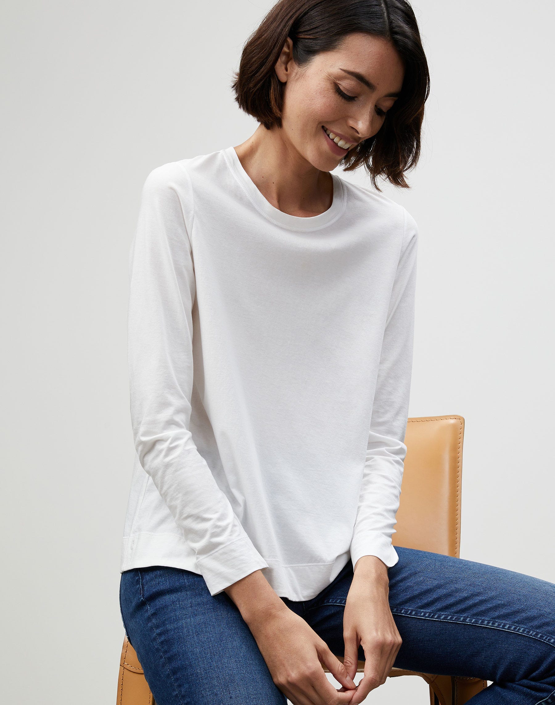 Cotton Jersey Modern Long Sleeve Tee