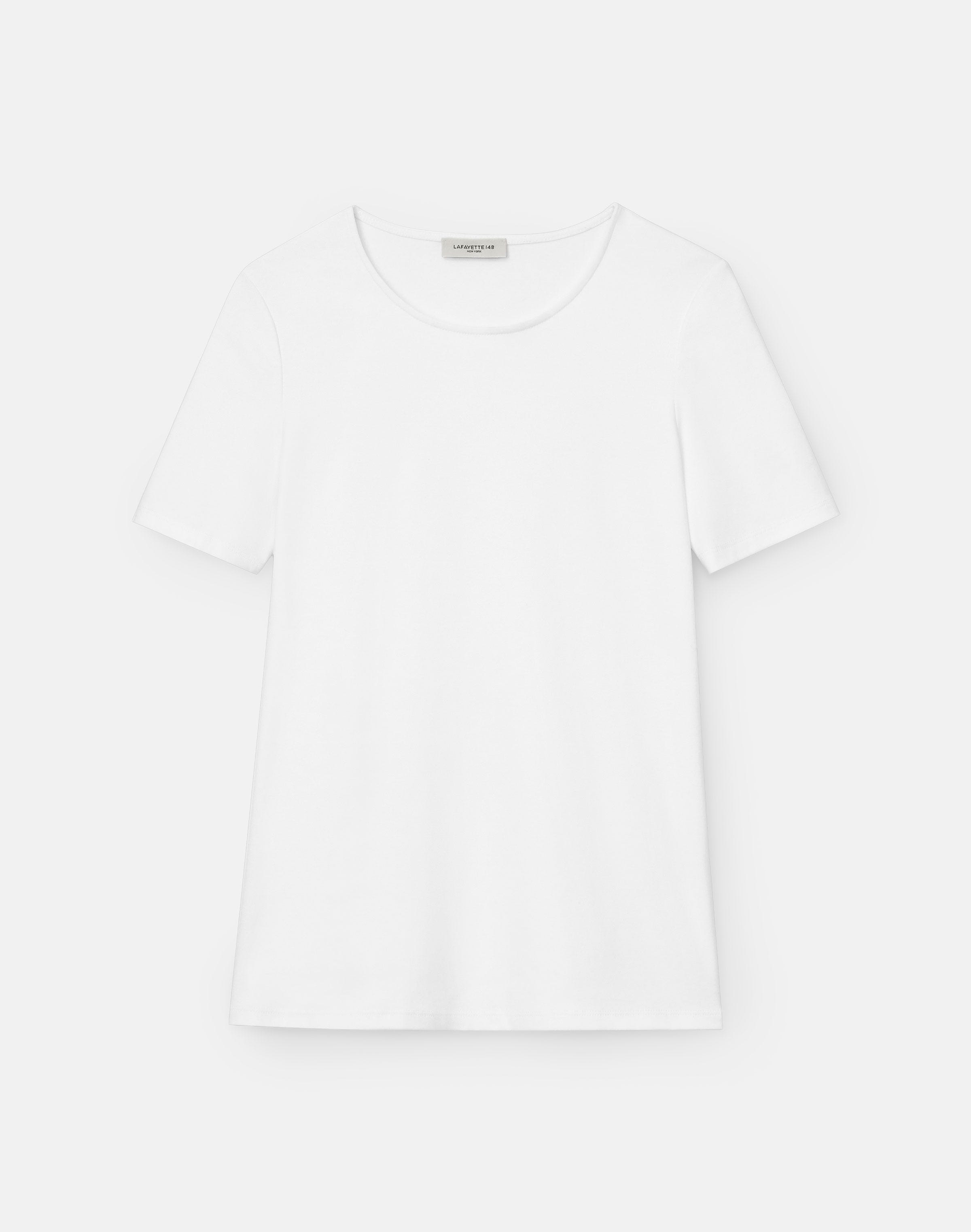Plus-Size Cotton Rib Crewneck T-Shirt