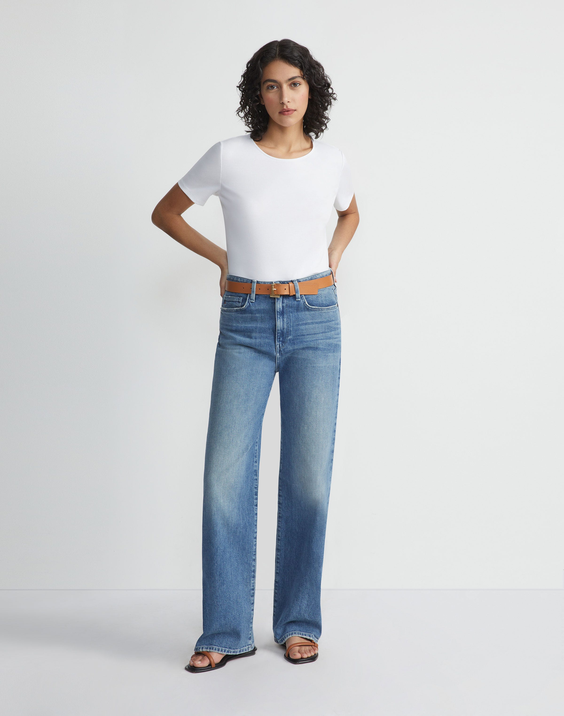 Plus-Size Cotton Rib Crewneck T-Shirt