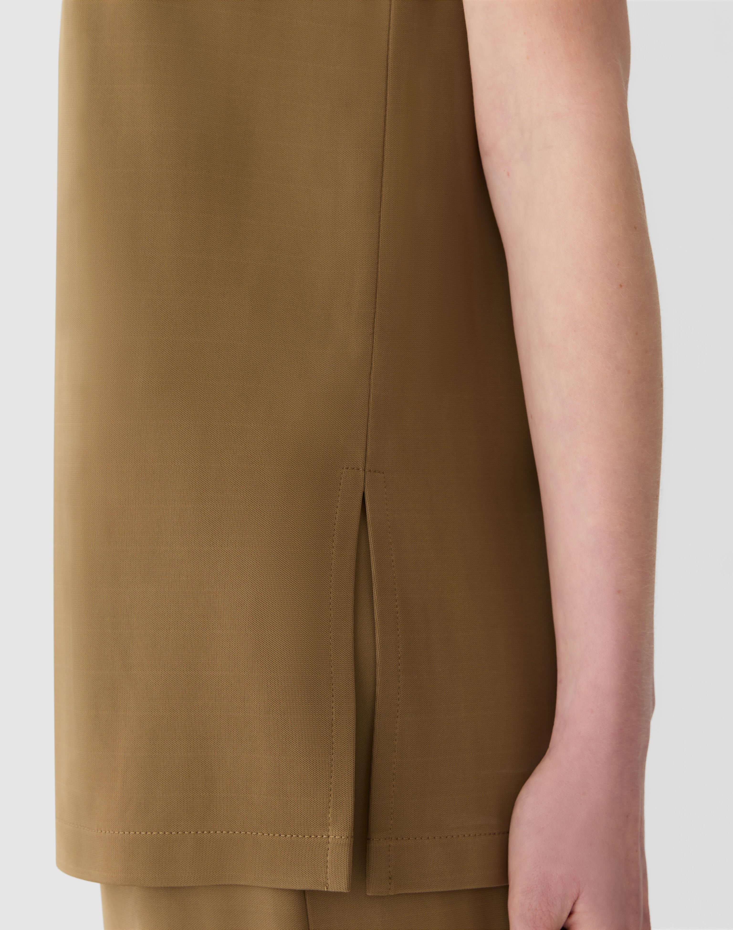 Matte Jersey Side Slit Tunic