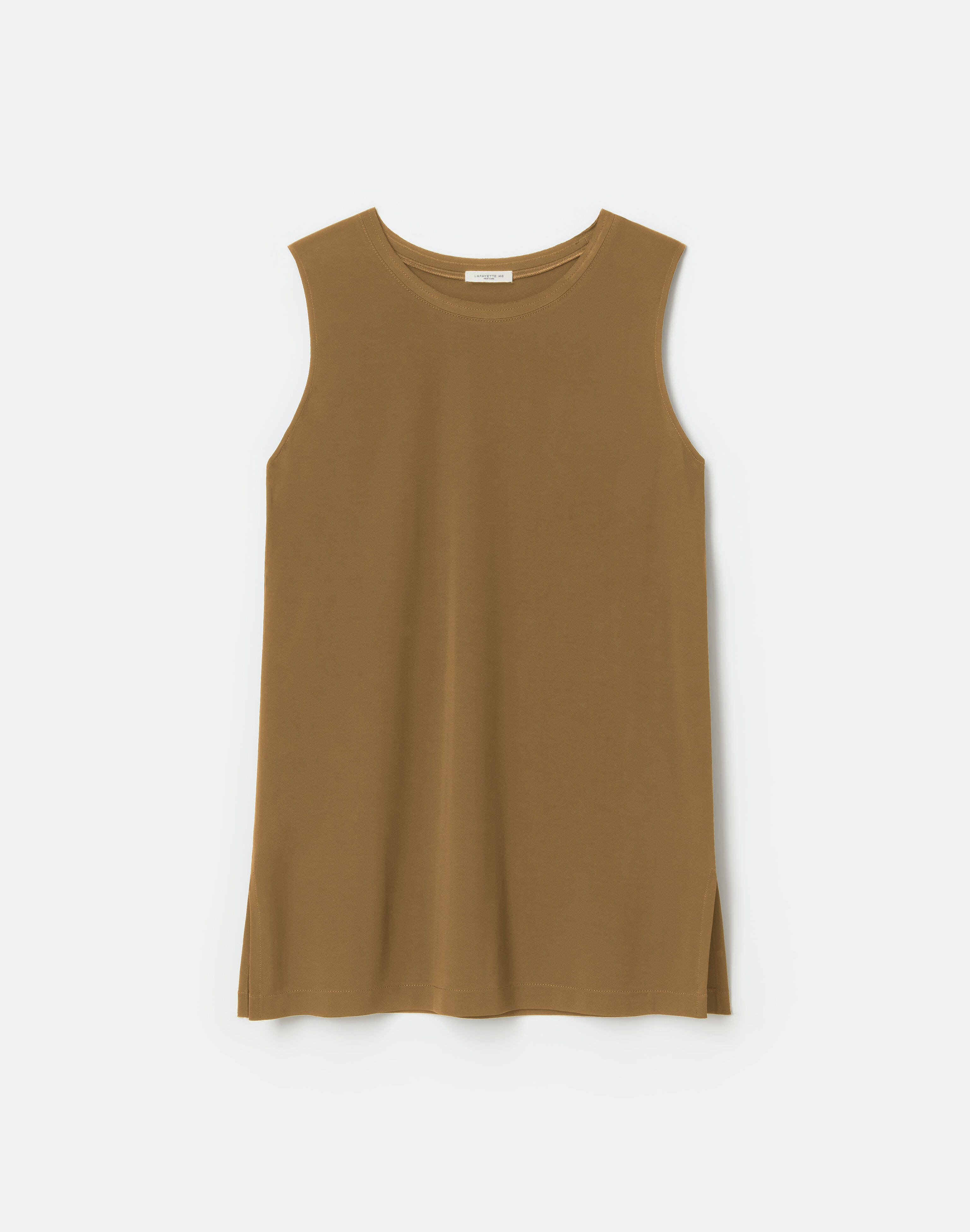 Plus-Size Matte Jersey Side Slit Tunic