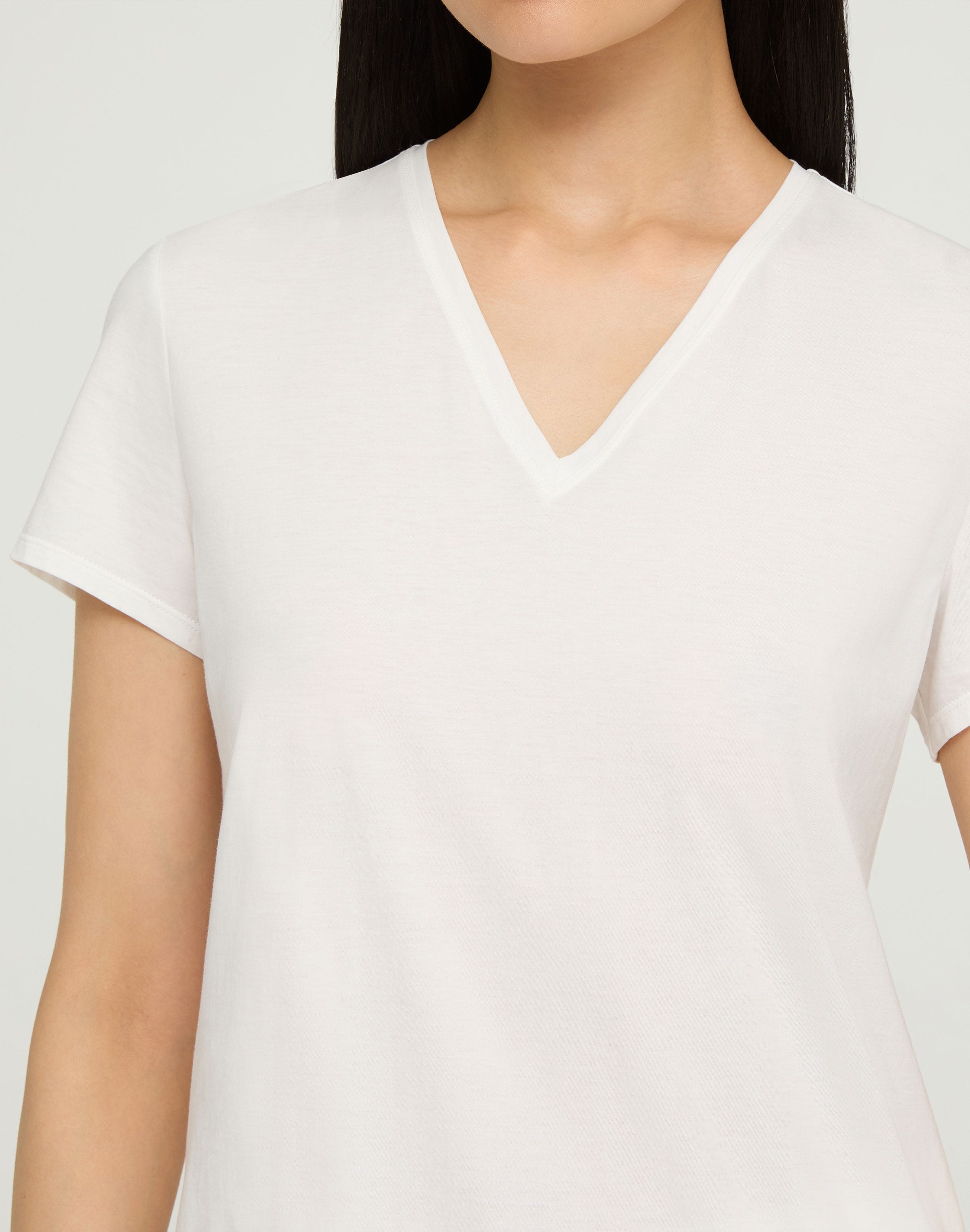 Cotton Jersey V-Neck T-Shirt