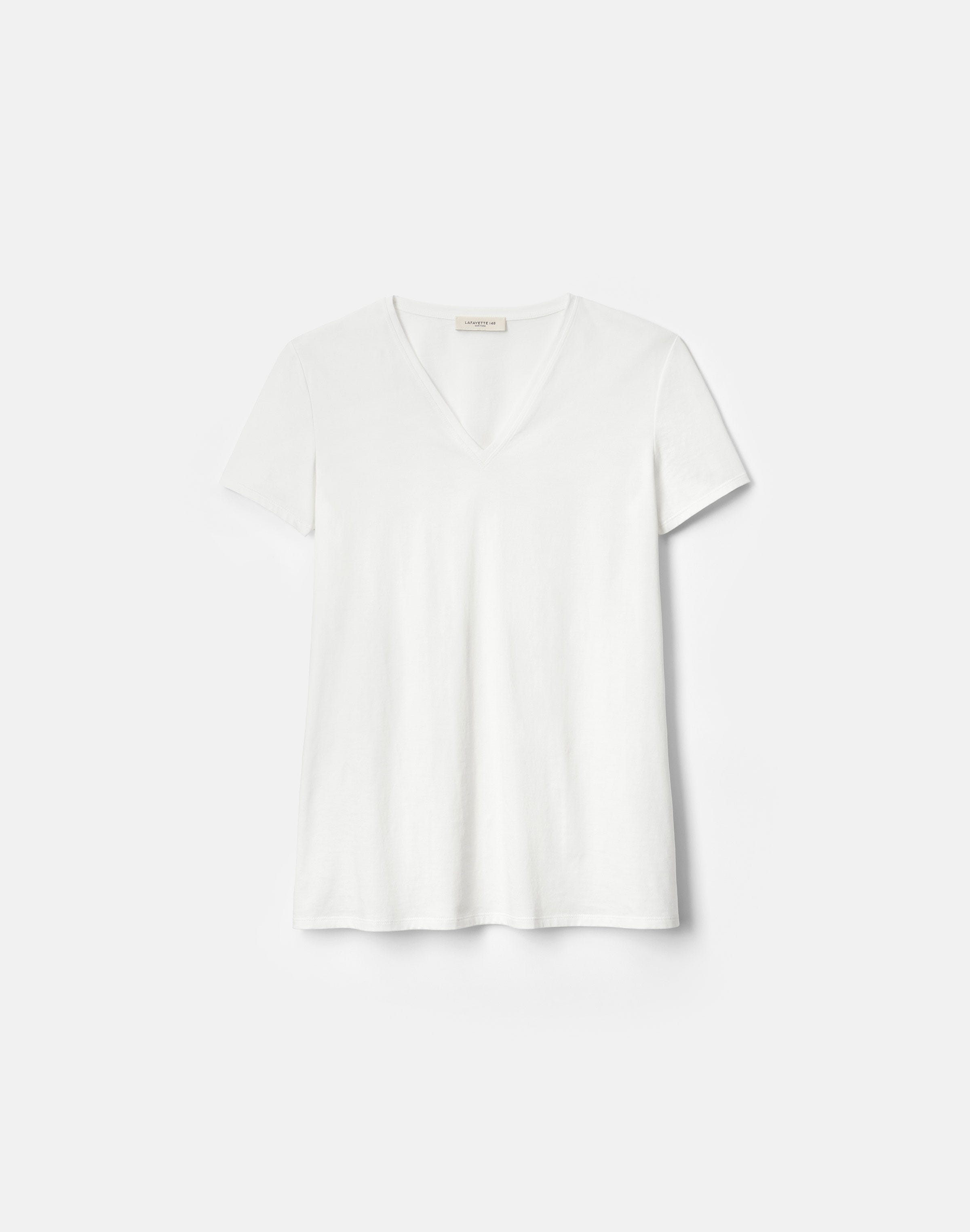 Cotton Jersey V-Neck T-Shirt
