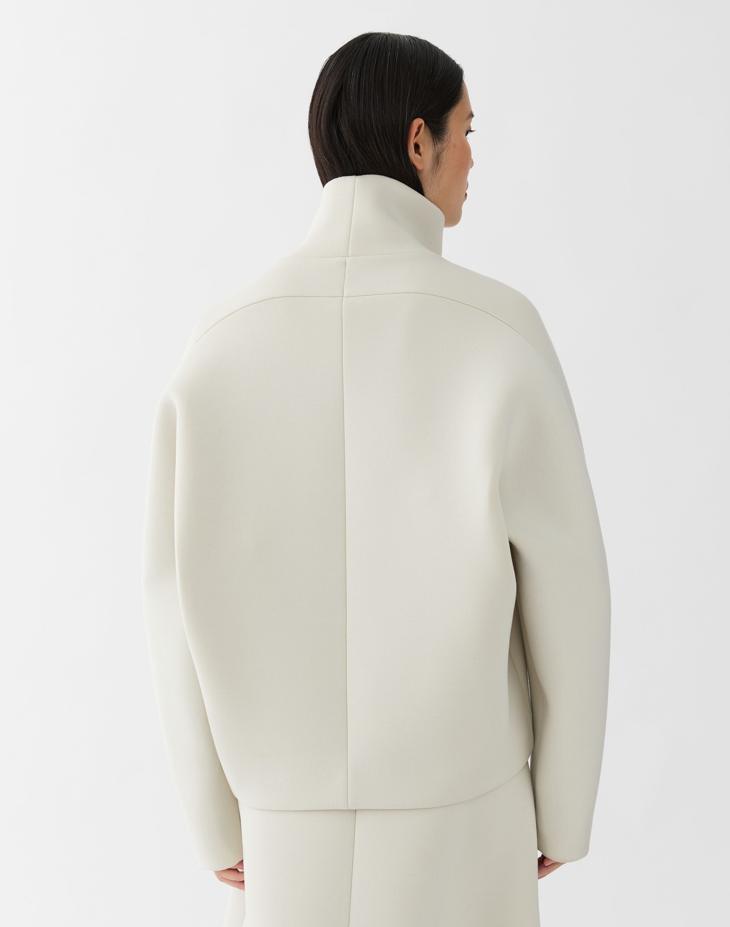 Structured Scuba Stand Collar Top