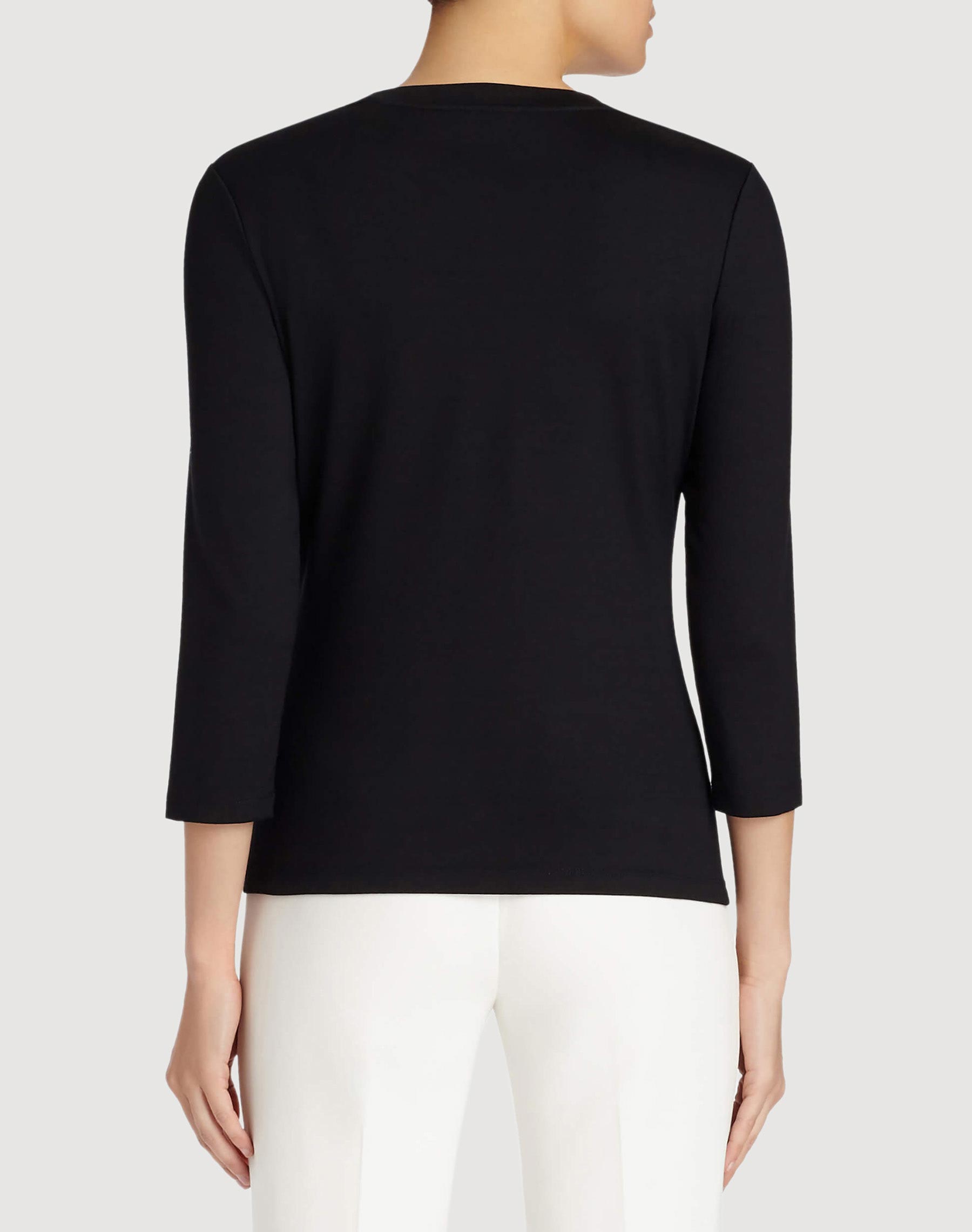 Cotton Rib V-Neck T-Shirt