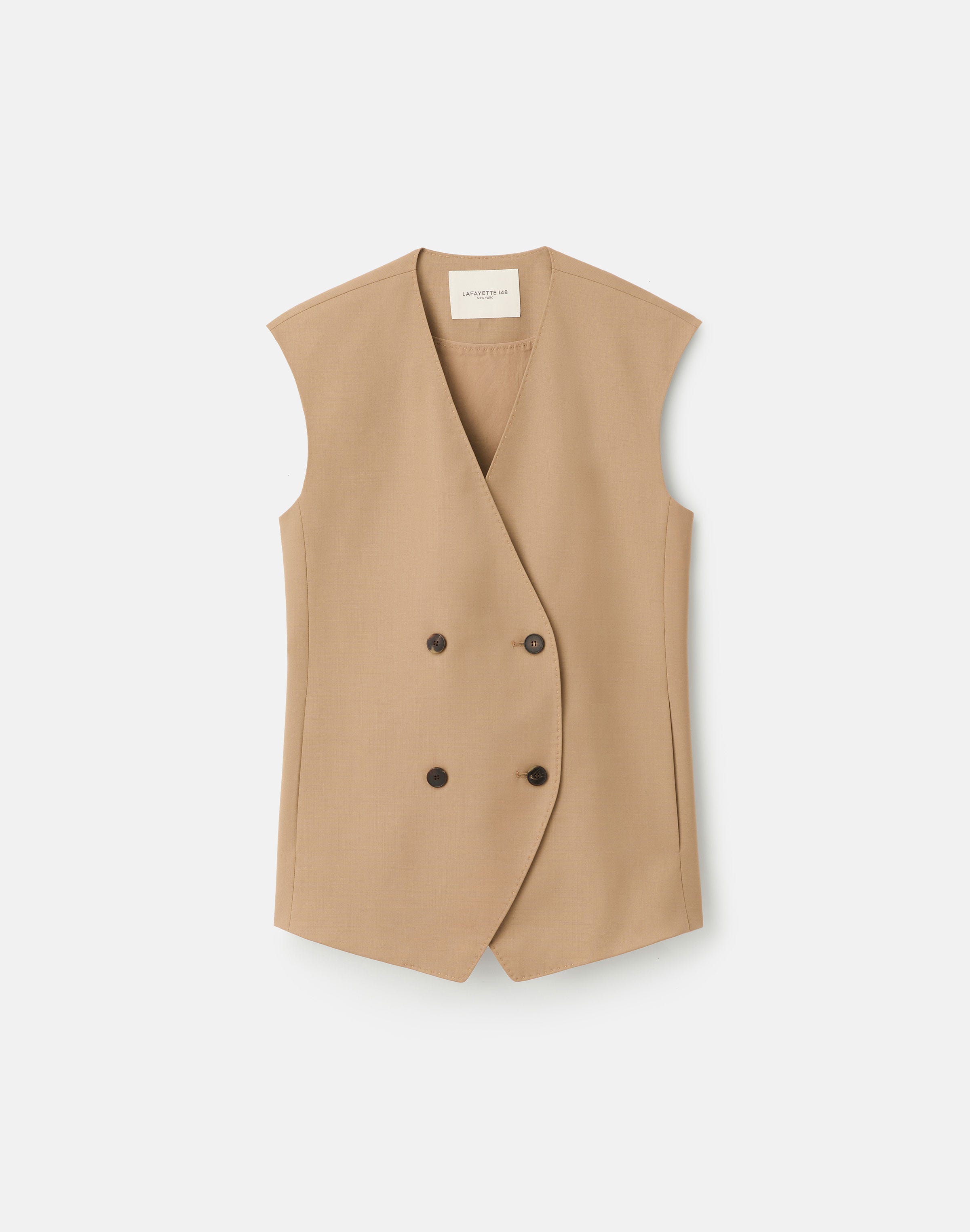 Tropical Wool Double Breasted  Vest