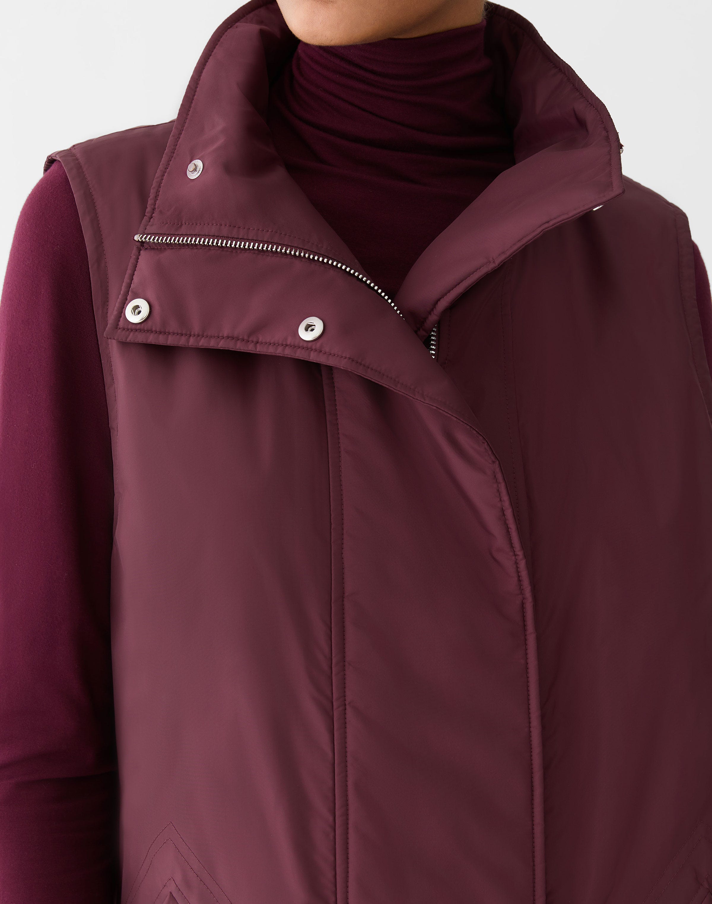 Plus-Size Technical Reversible Puffer Vest
