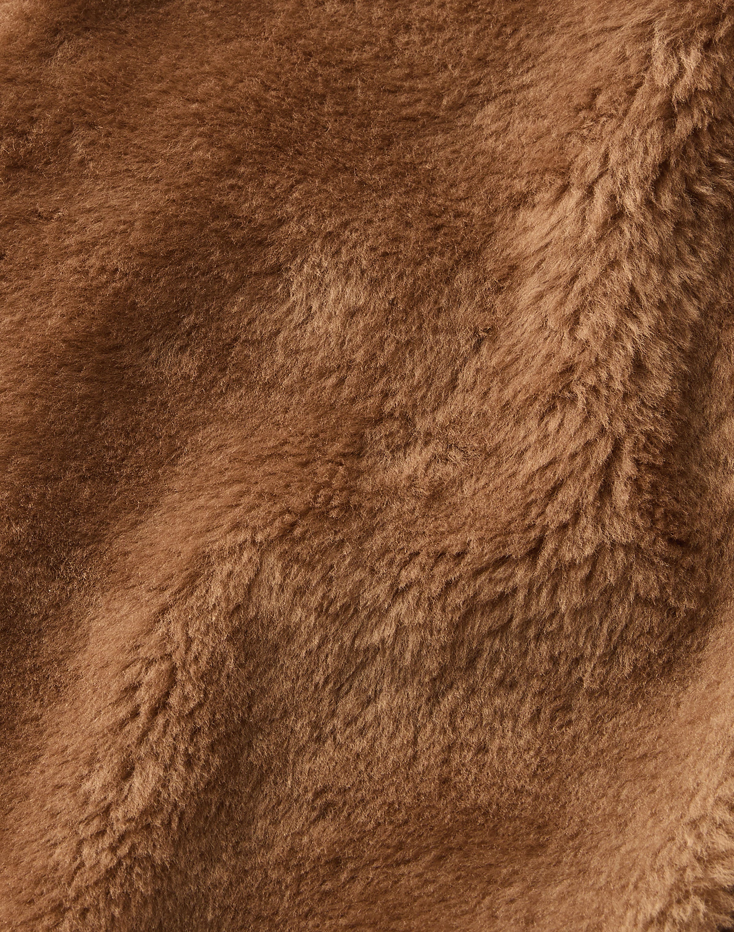 Shearling & Quilted Camel Hair Vest