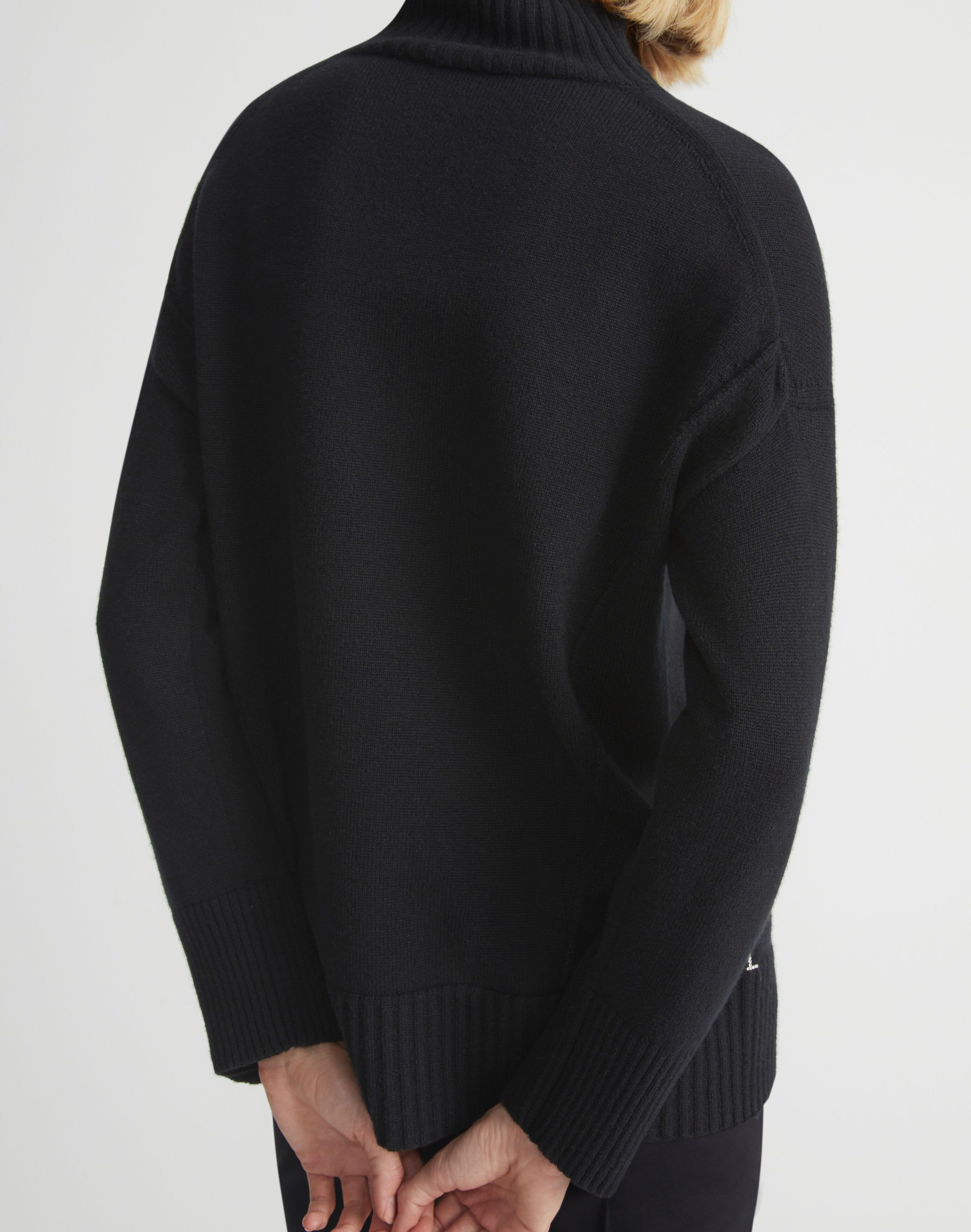 Plus-Size Cashmere Stand Collar Sweater