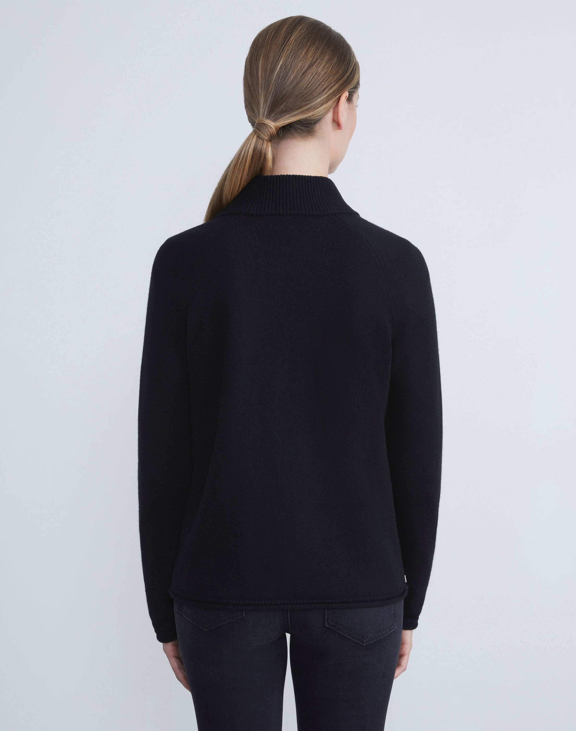 Cashmere Zip Front Cardigan