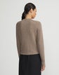 Petite Metallic Flecked Double Knit Button Cardigan