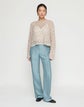 Sustainable Linen-Silk Chainette Open Knit Oversized Sweater