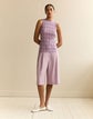 Striped Fine Gauge Cashmere Ribbed Shell