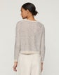 Metallic Linen-Silk Pointelle Cardigan