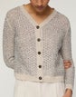 Metallic Linen-Silk Pointelle Cardigan