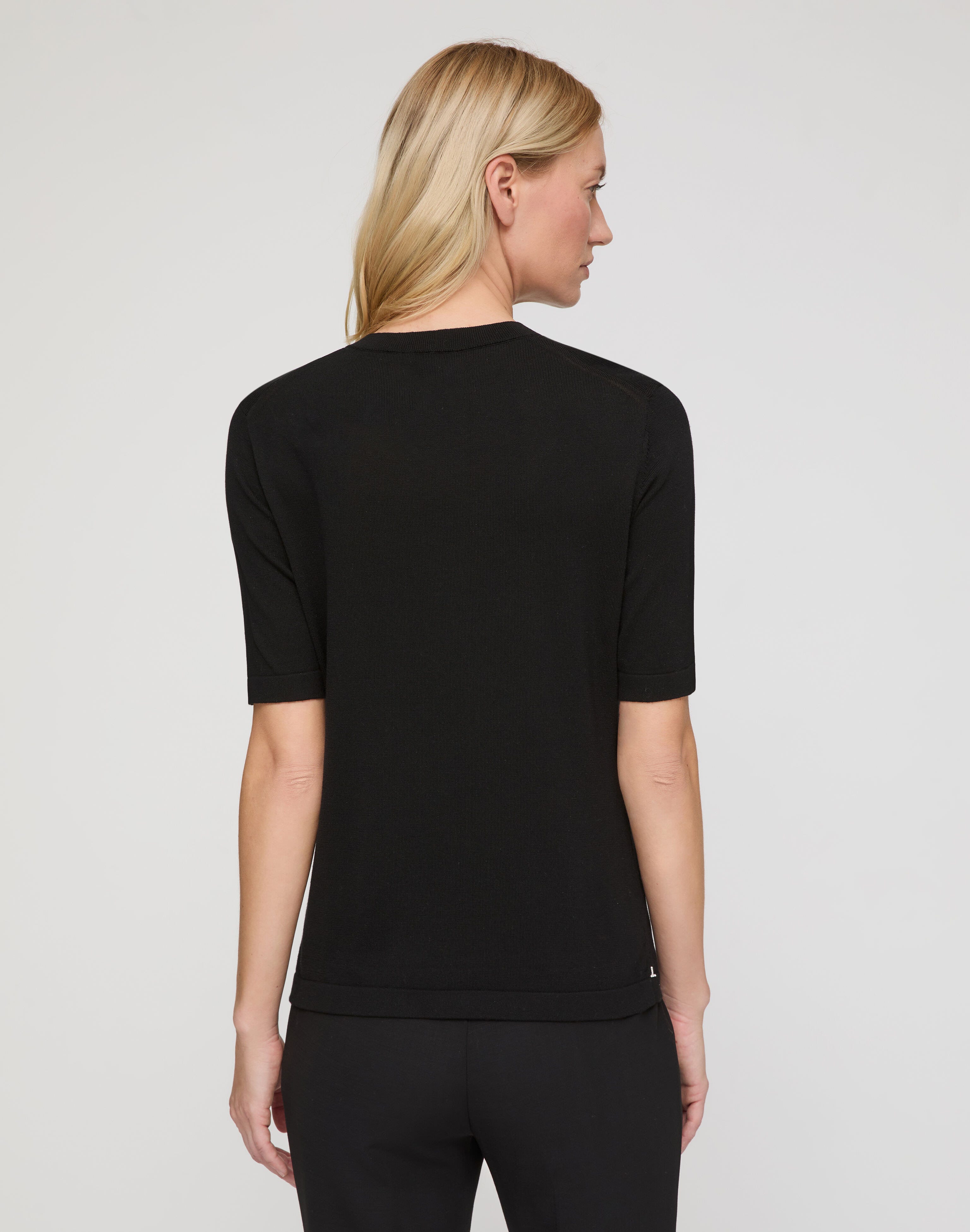 Fine Cotton-Silk Knit T-Shirt